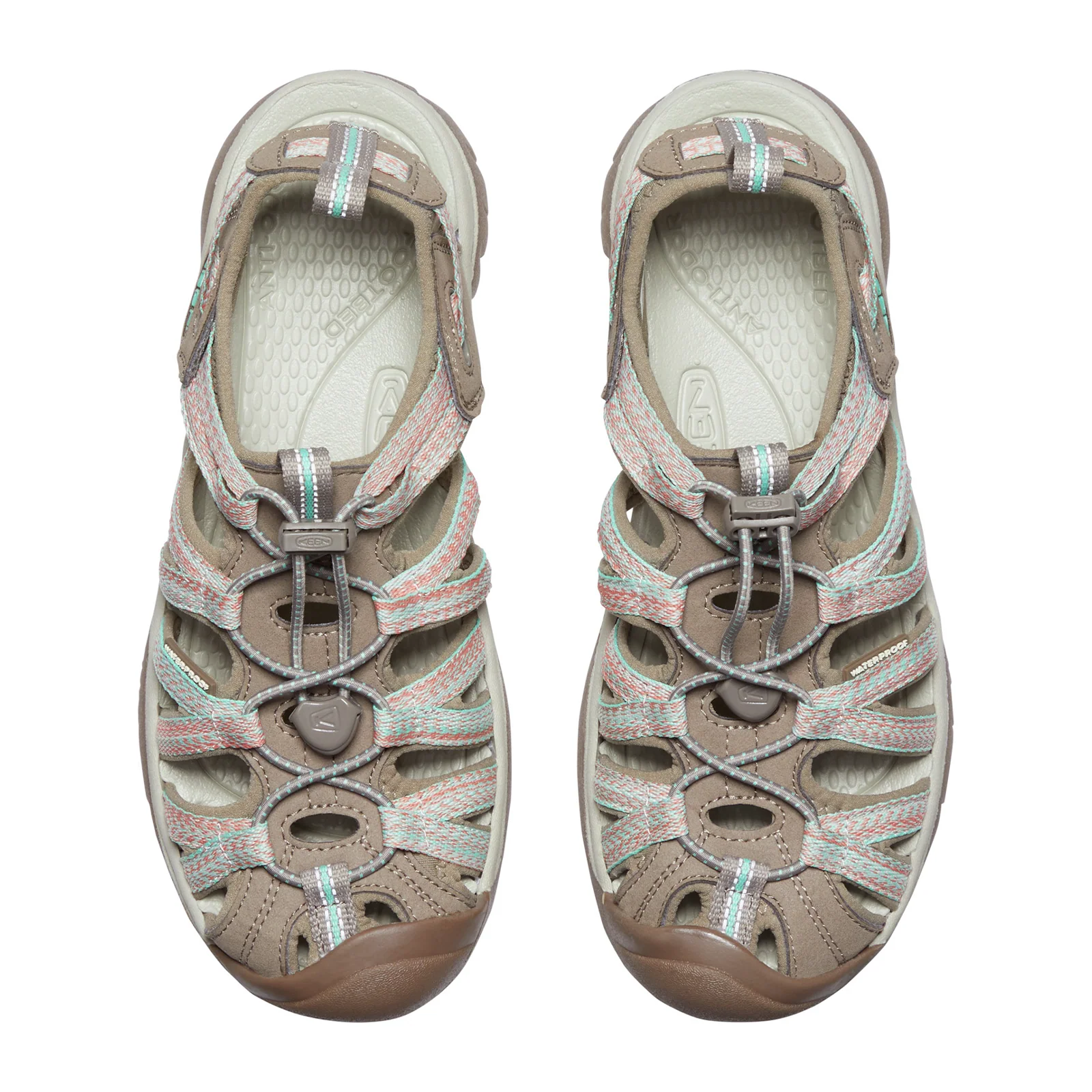 Keen Whisper Active Sandal (Women) - Taupe/Coral - Image 5