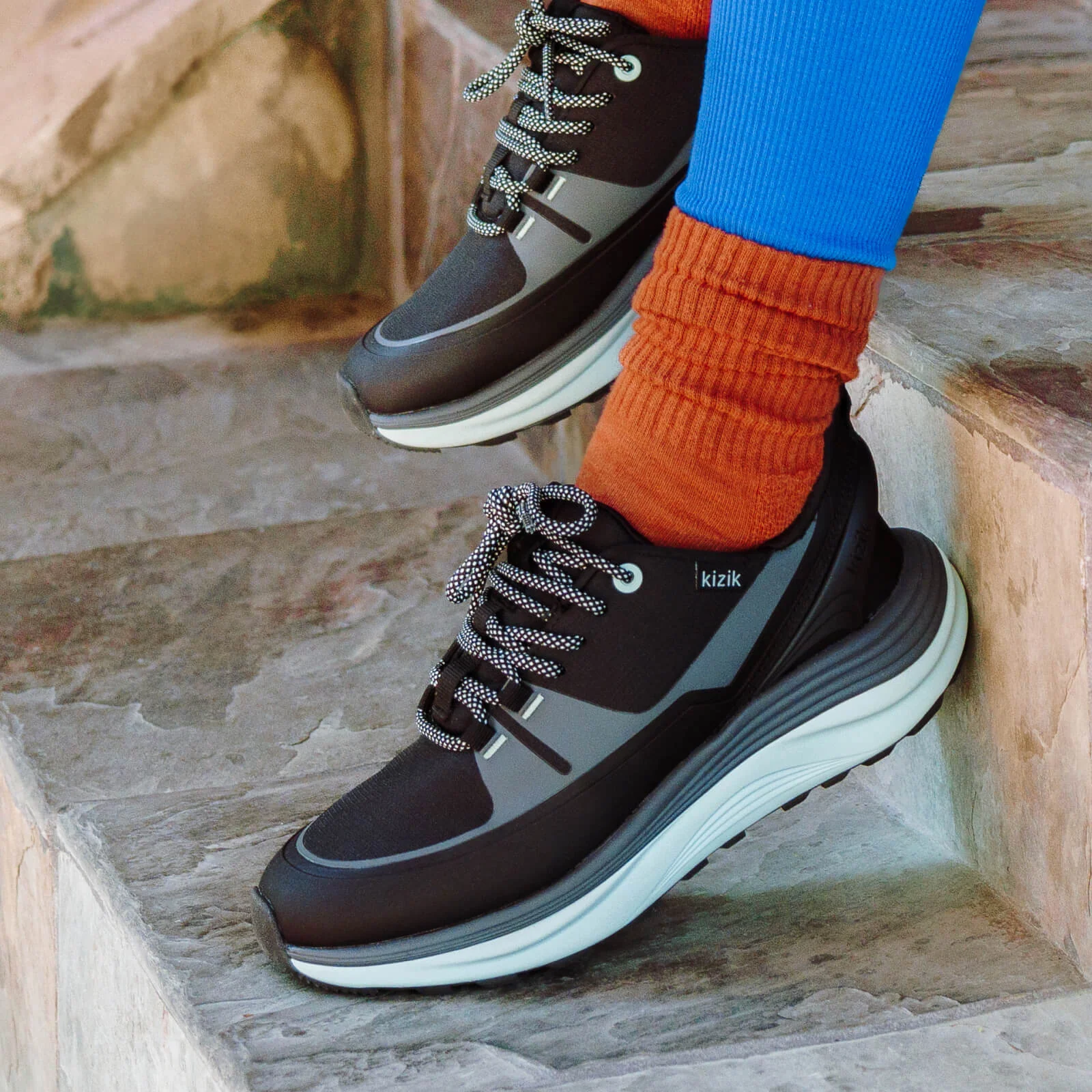 Kizik London All-Terrain Sneaker (Women) - Black/Surf Spray - Image 10