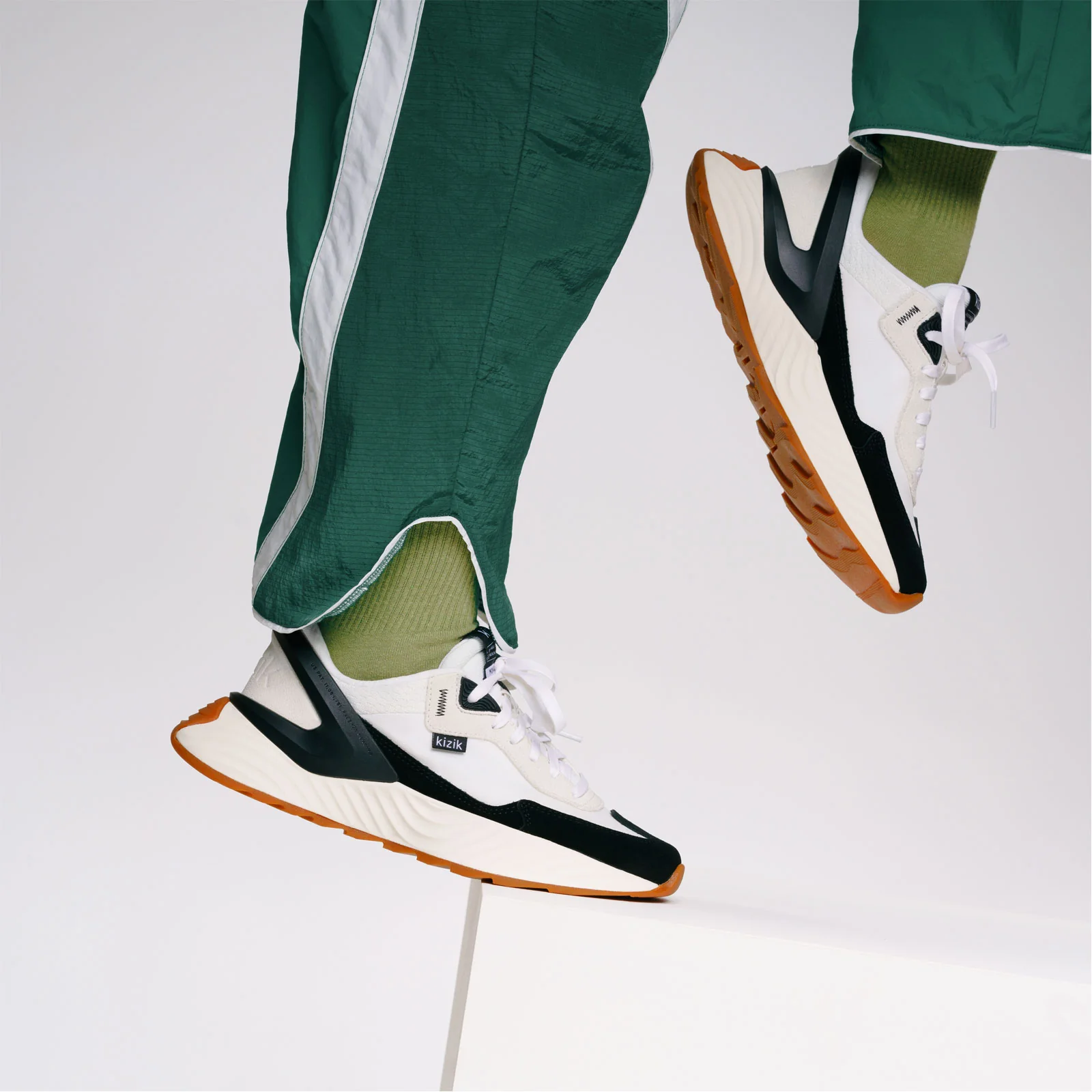 Kizik Monaco Sneaker (Men) - White/Black - Image 6