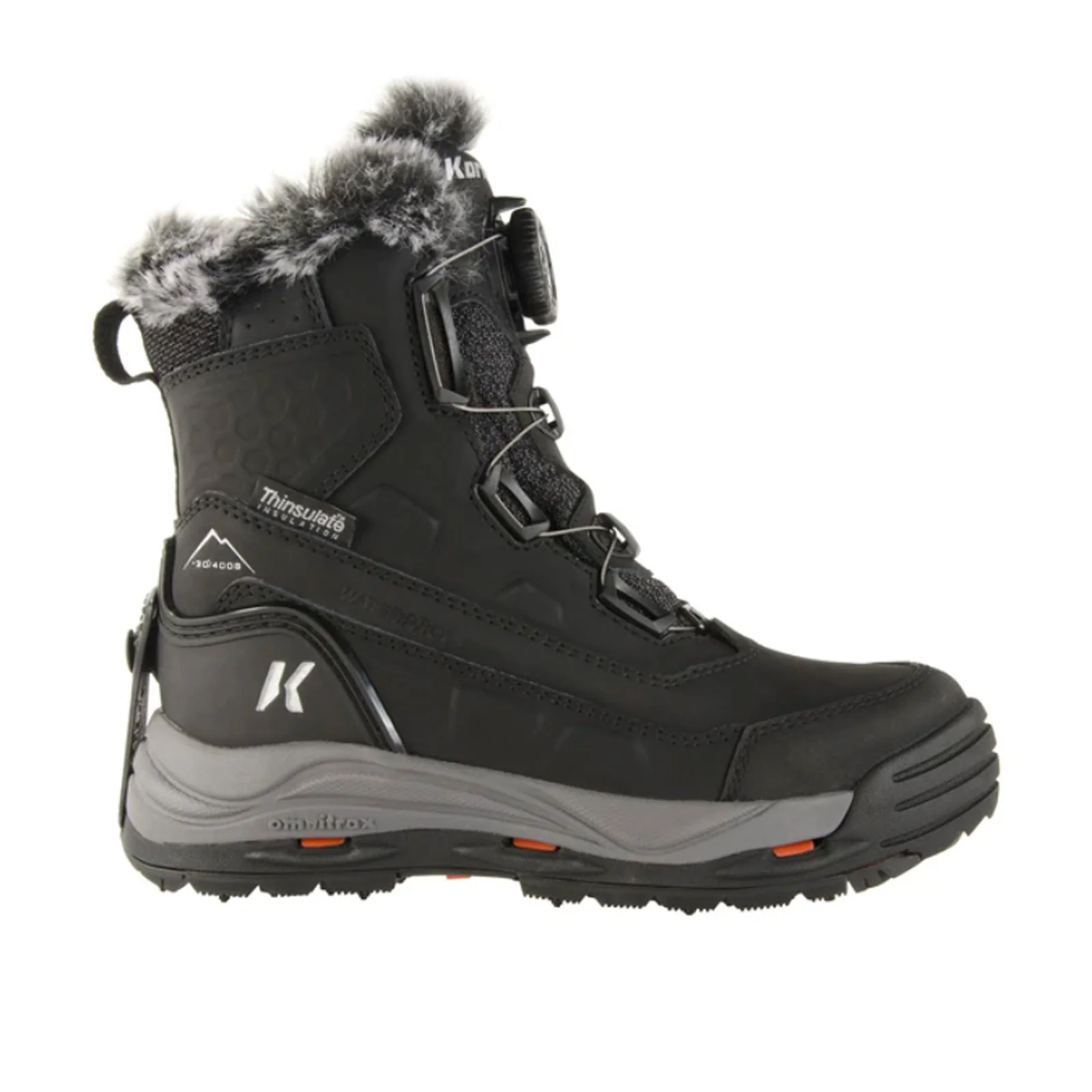 Korkers Snowmageddon Insulated Waterproof Boot with SnowTrac Sole (Women) - Black - Image 2