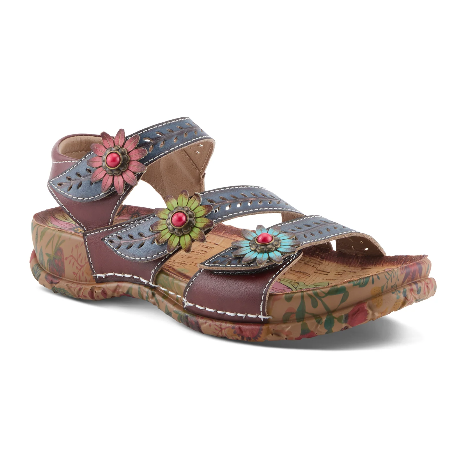L'Artiste Anewtrio Backstrap Sandal (Women) - Navy Multi - Image 3