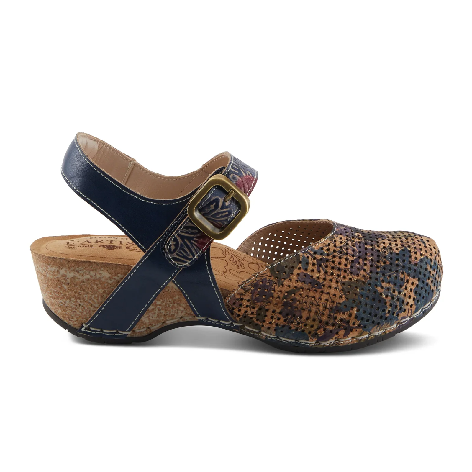 L'Artiste Koraline Wedge Sandal (Women) - Navy Multi