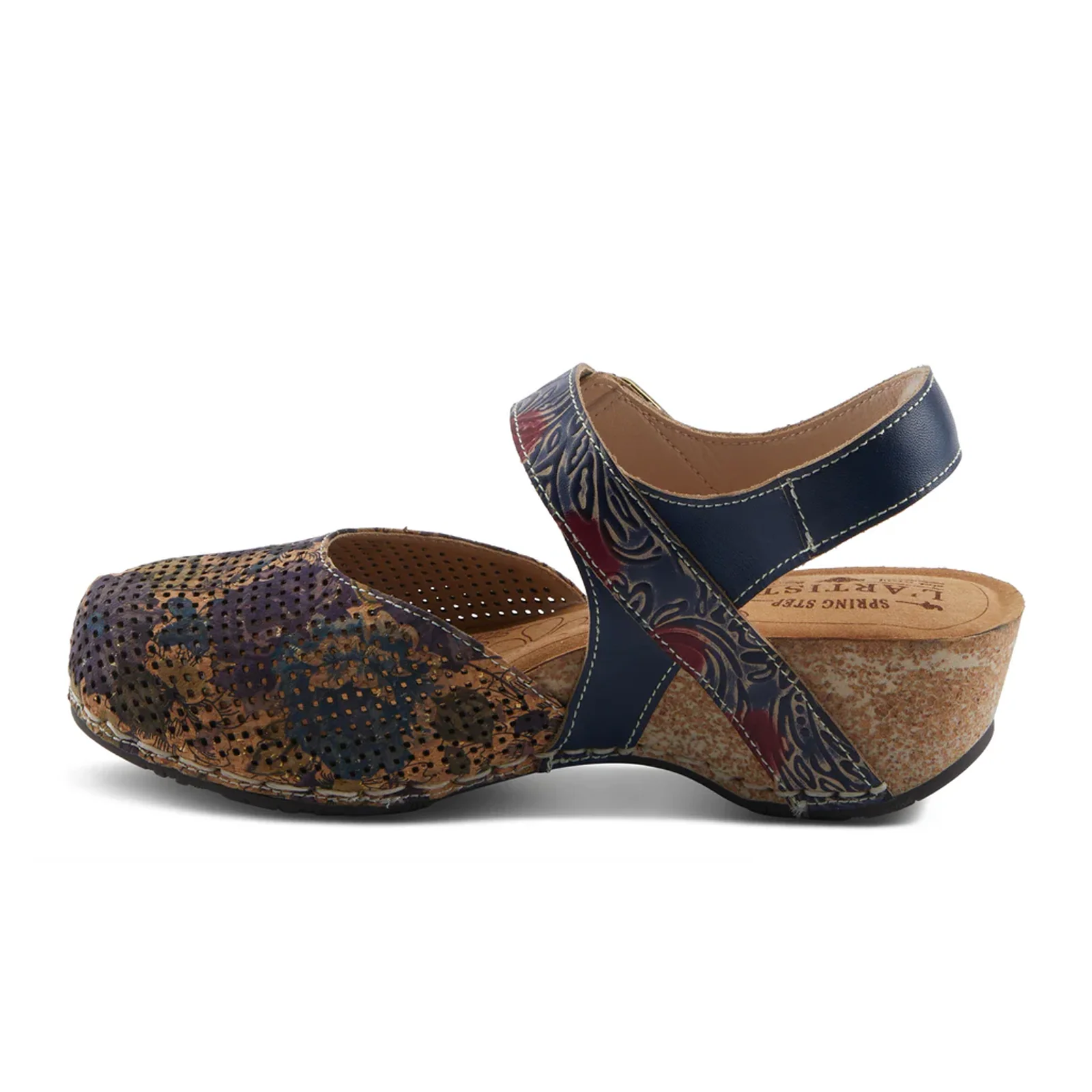 L'Artiste Koraline Wedge Sandal (Women) - Navy Multi - Image 2