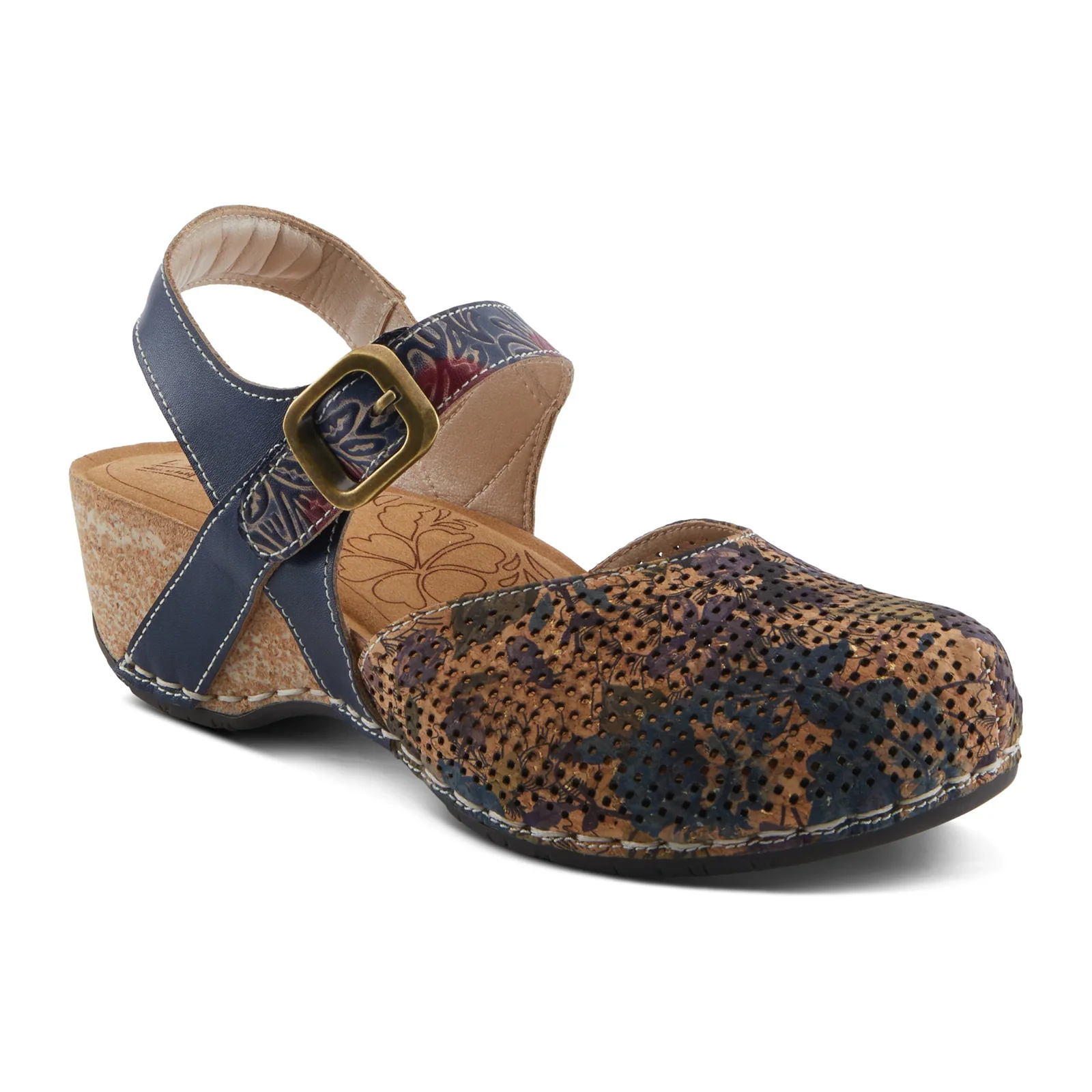 L'Artiste Koraline Wedge Sandal (Women) - Navy Multi - Image 3