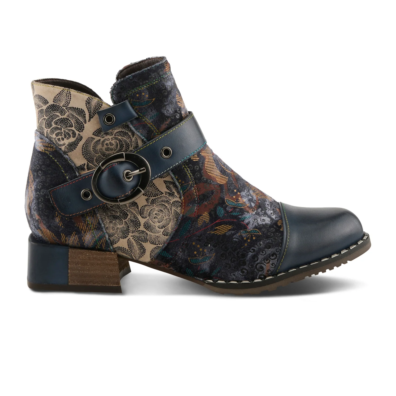 L'Artiste Sipperb Ankle Boot (Women) - Navy Multi