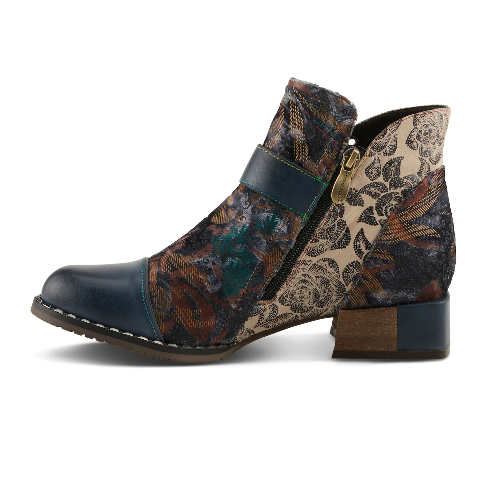L'Artiste Sipperb Ankle Boot (Women) - Navy Multi - Image 2