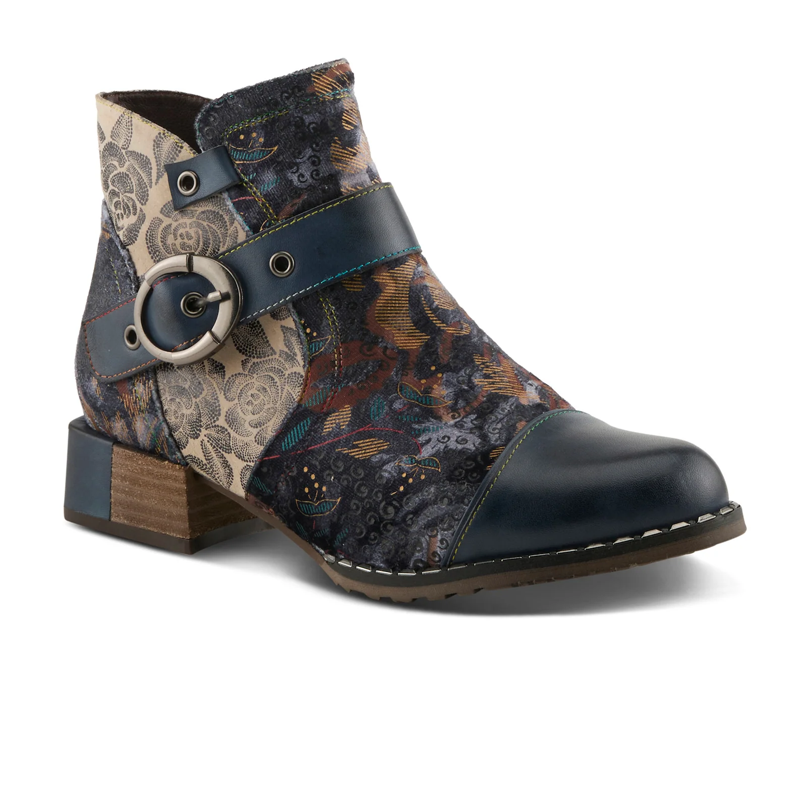 L'Artiste Sipperb Ankle Boot (Women) - Navy Multi - Image 3