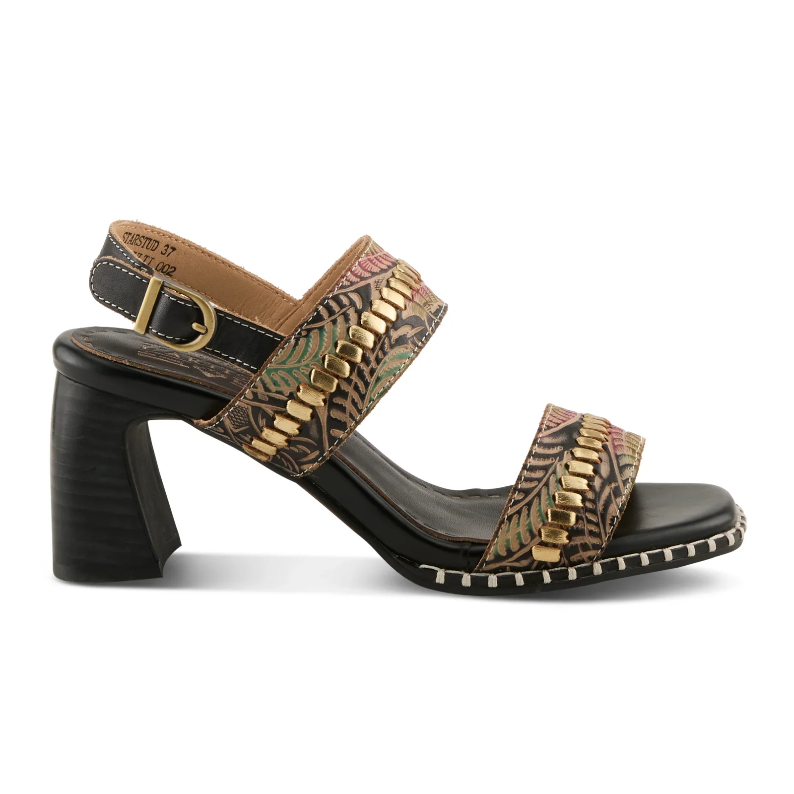 L'Artiste Starstud Wedge Sandal (Women) - Black Multi