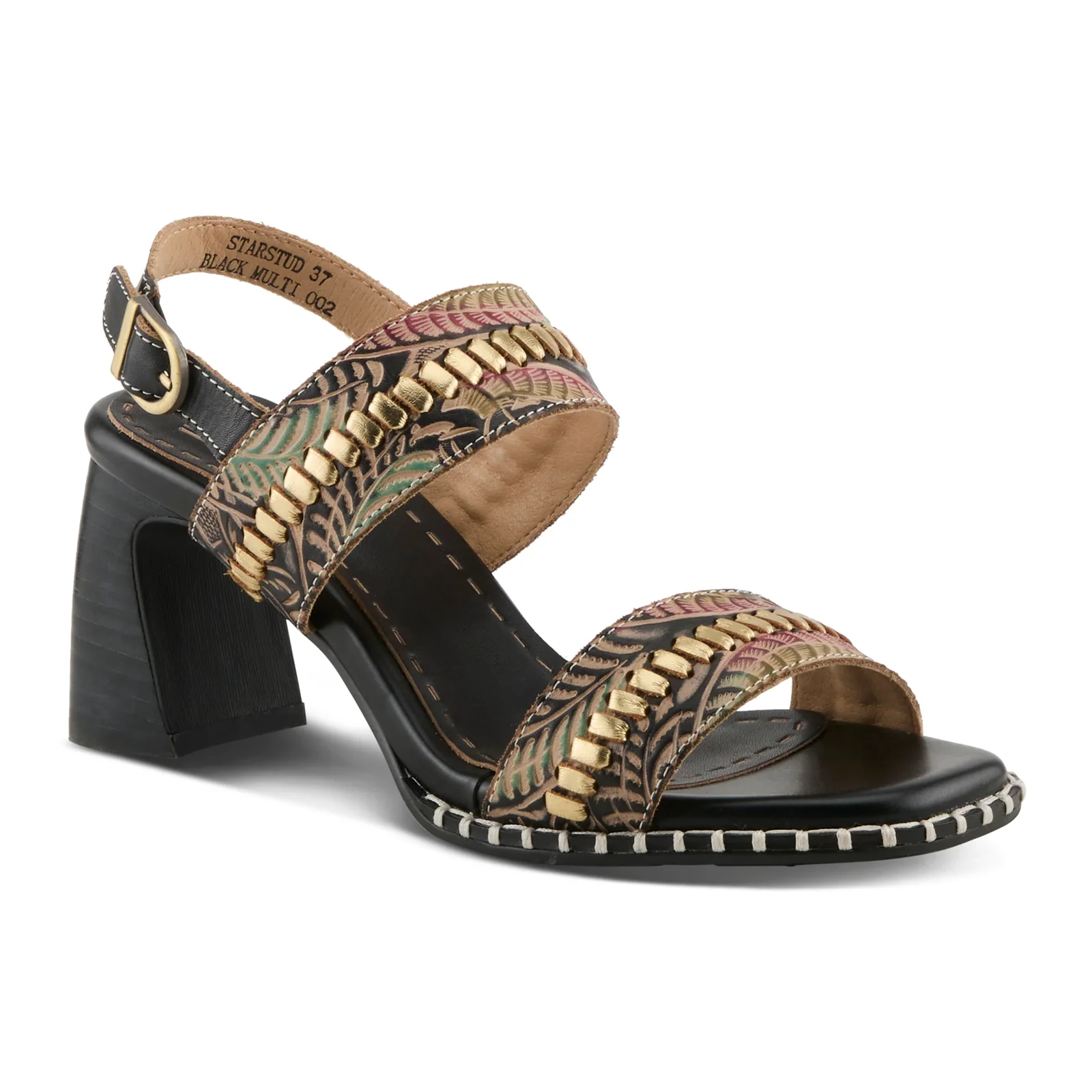 L'Artiste Starstud Wedge Sandal (Women) - Black Multi - Image 4