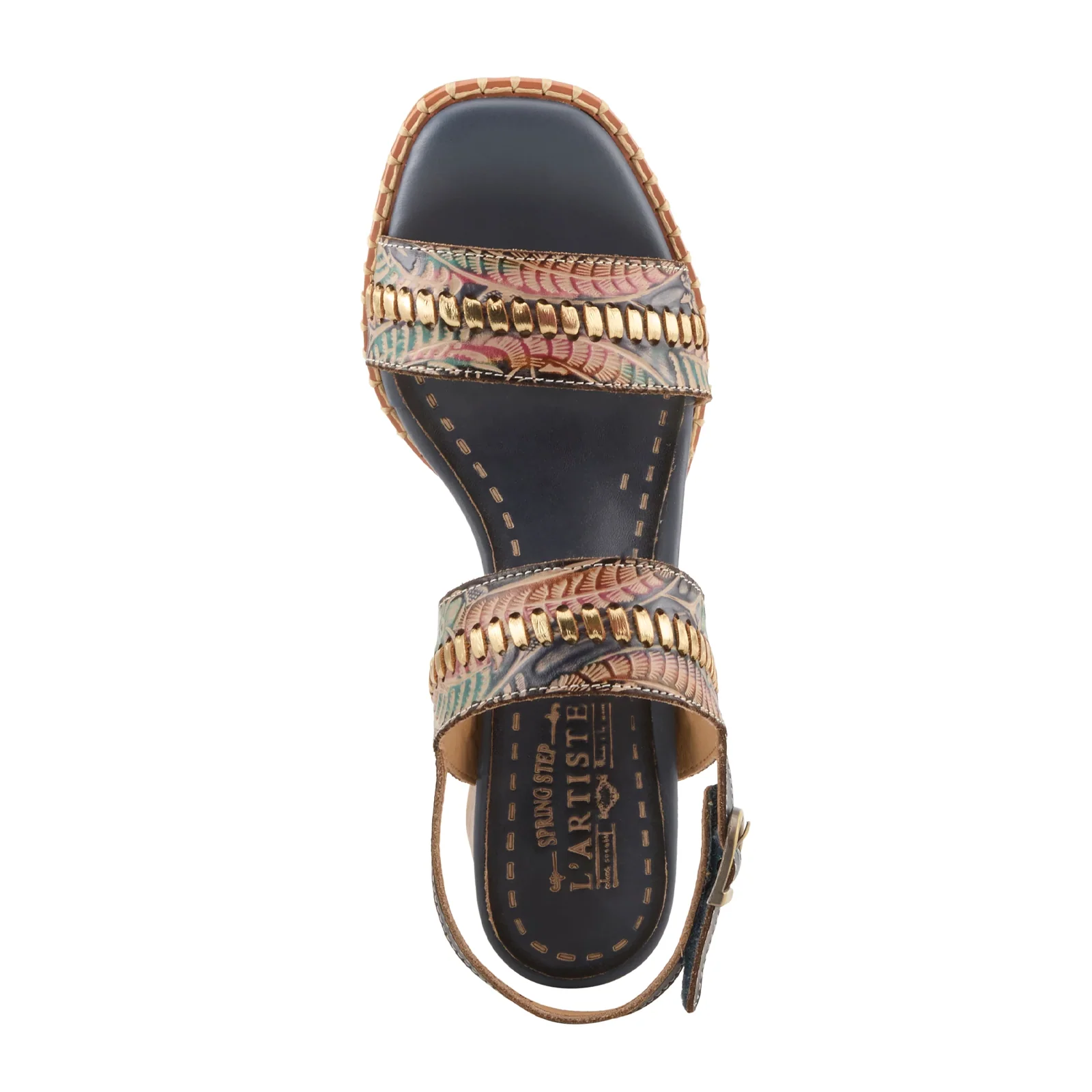 L'Artiste Starstud Wedge Sandal (Women) - Blue Multi - Image 6