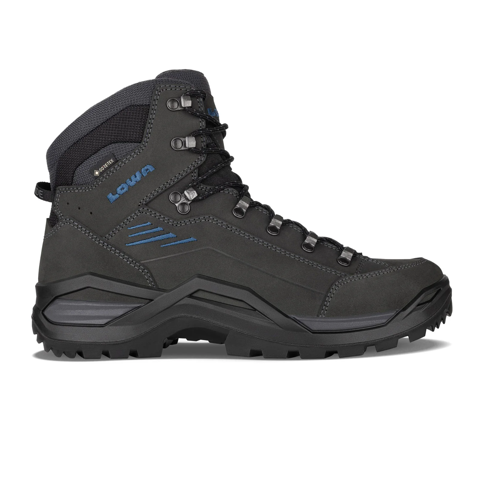 Lowa Renegade EVO GTX Mid Wide Hiking Boot (Men) - Anthracite/Steel Blue