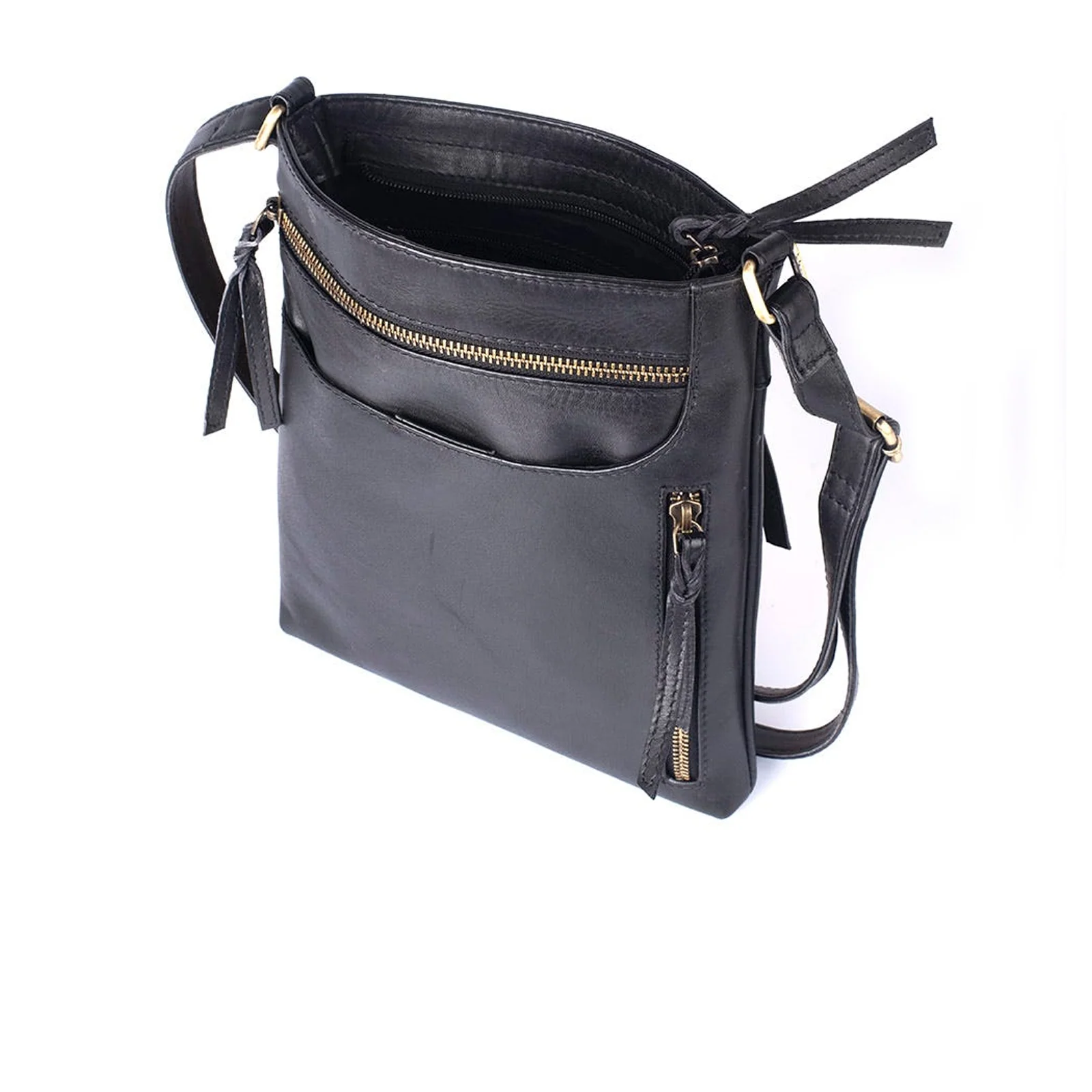 Milo Edith Crossbody Bag - Black Leather - Image 4