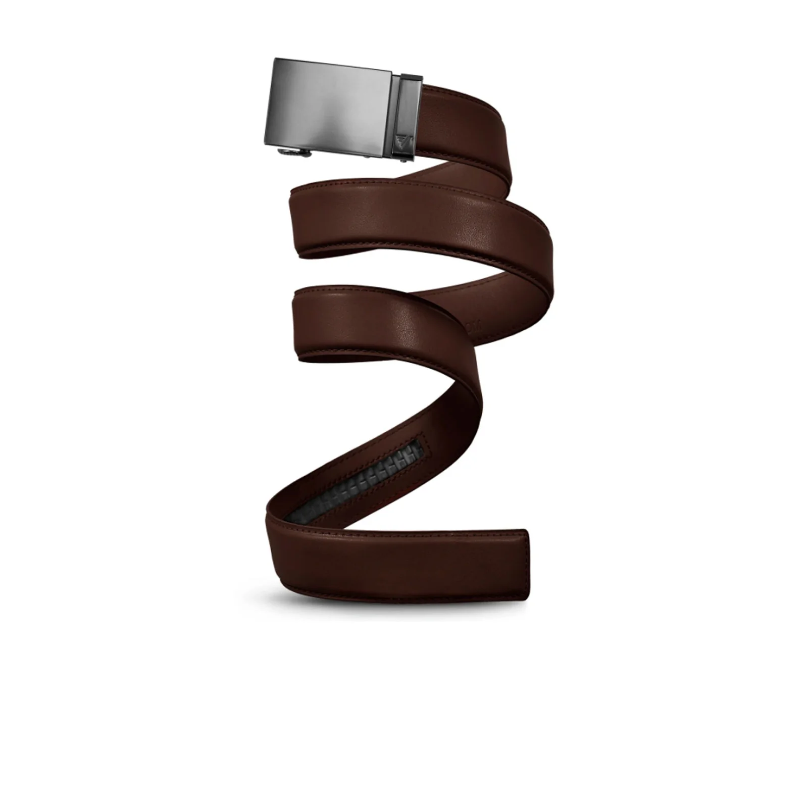 Mission Belts Leather Belt (Men) - Gun Metal/Chocolate Brown Leather