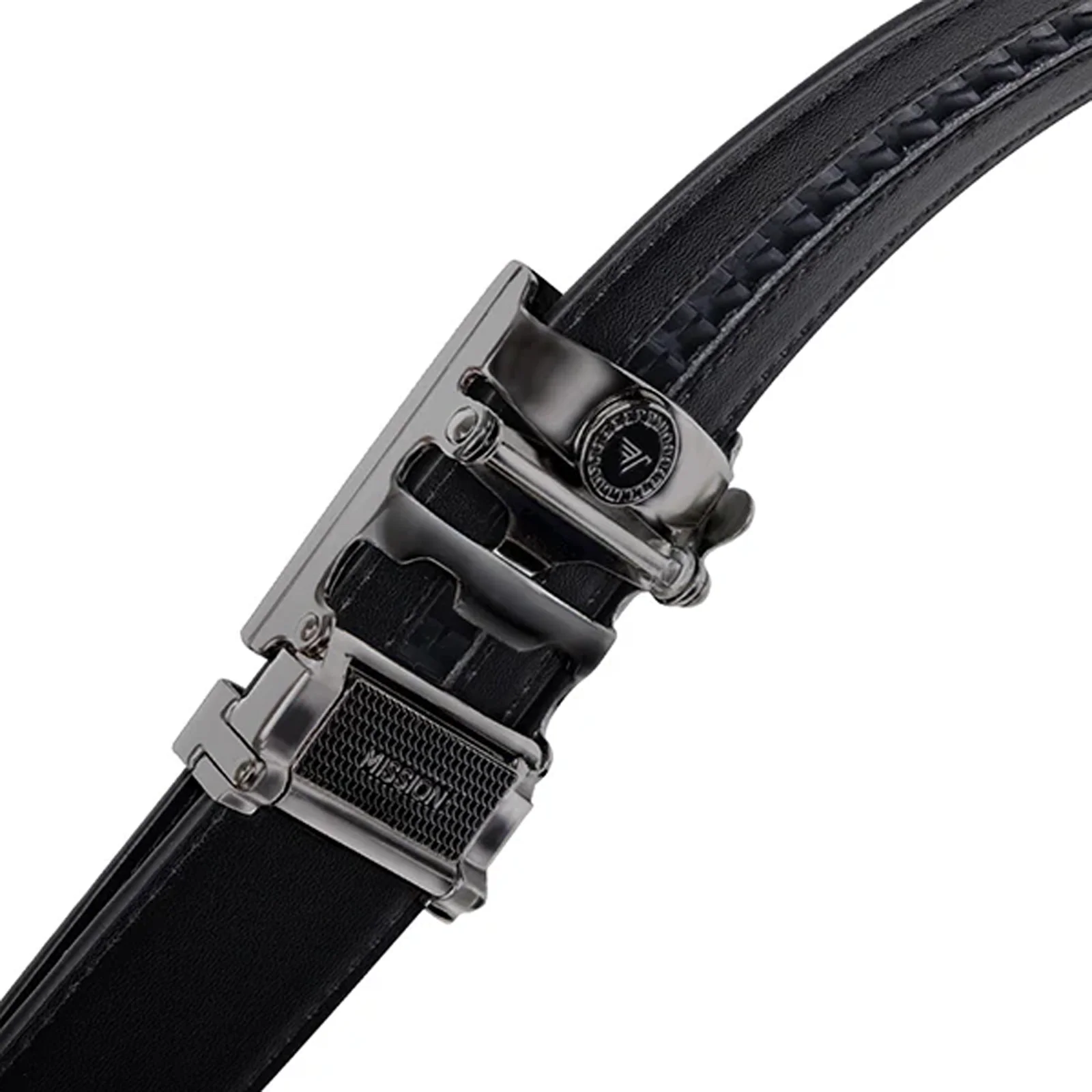 Mission Belts Leather Belt (Men) - Steel/Dark Brown Leather - Image 2