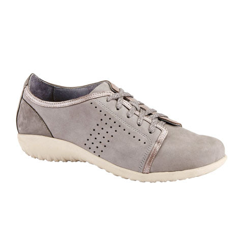 Naot Avena Lace Up (Women) - Light Gray/Silver Threads/Smoke Gray