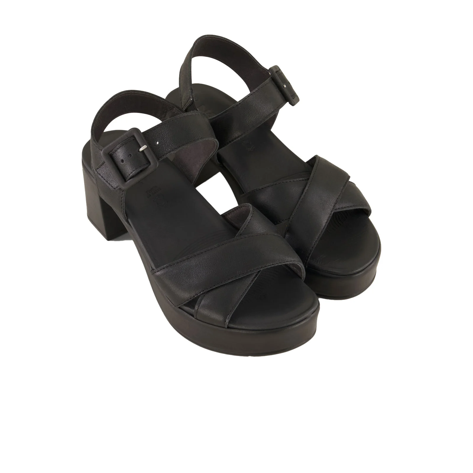 Naot Elite Heeled Sandal (Women) - Shiny Black Leather - Image 2