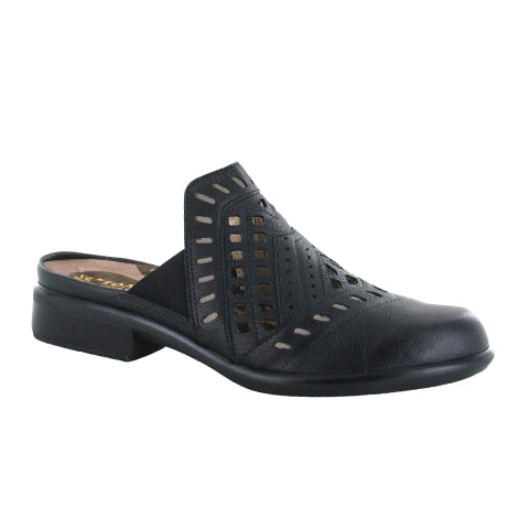 Naot Sharkia Slide (Women) - Soft Black Leather