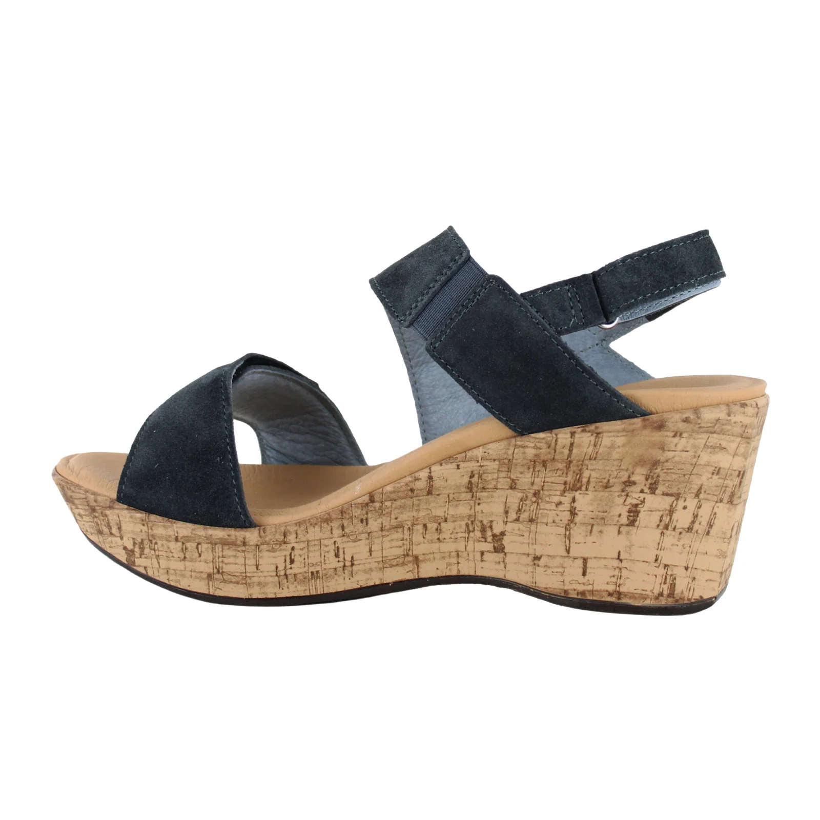 Naot Sunrise Wedge Sandal (Women) - Charcoal Suede - Image 2