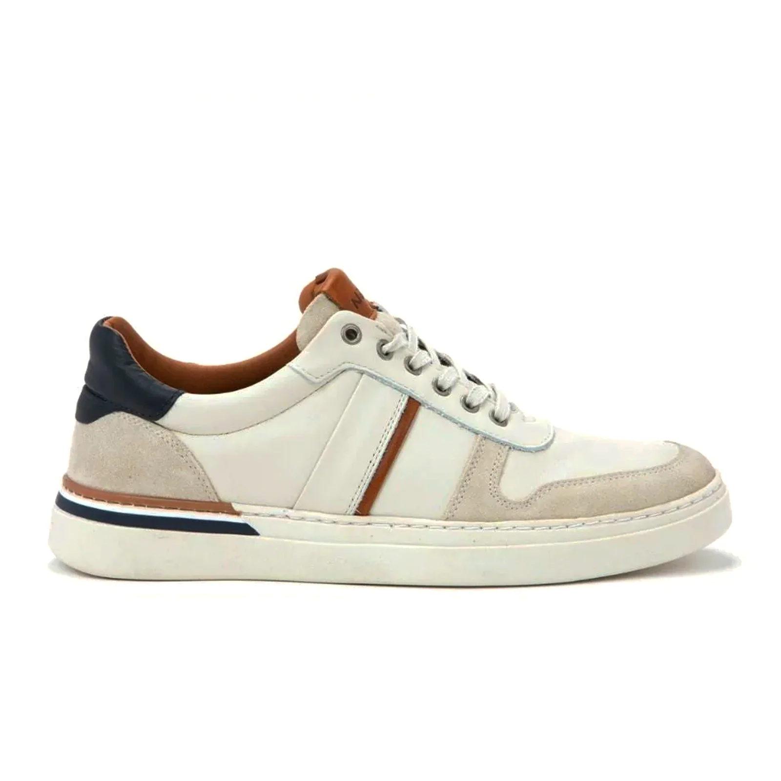 Naot Swift Sneaker (Men) - White/Brown/Navy