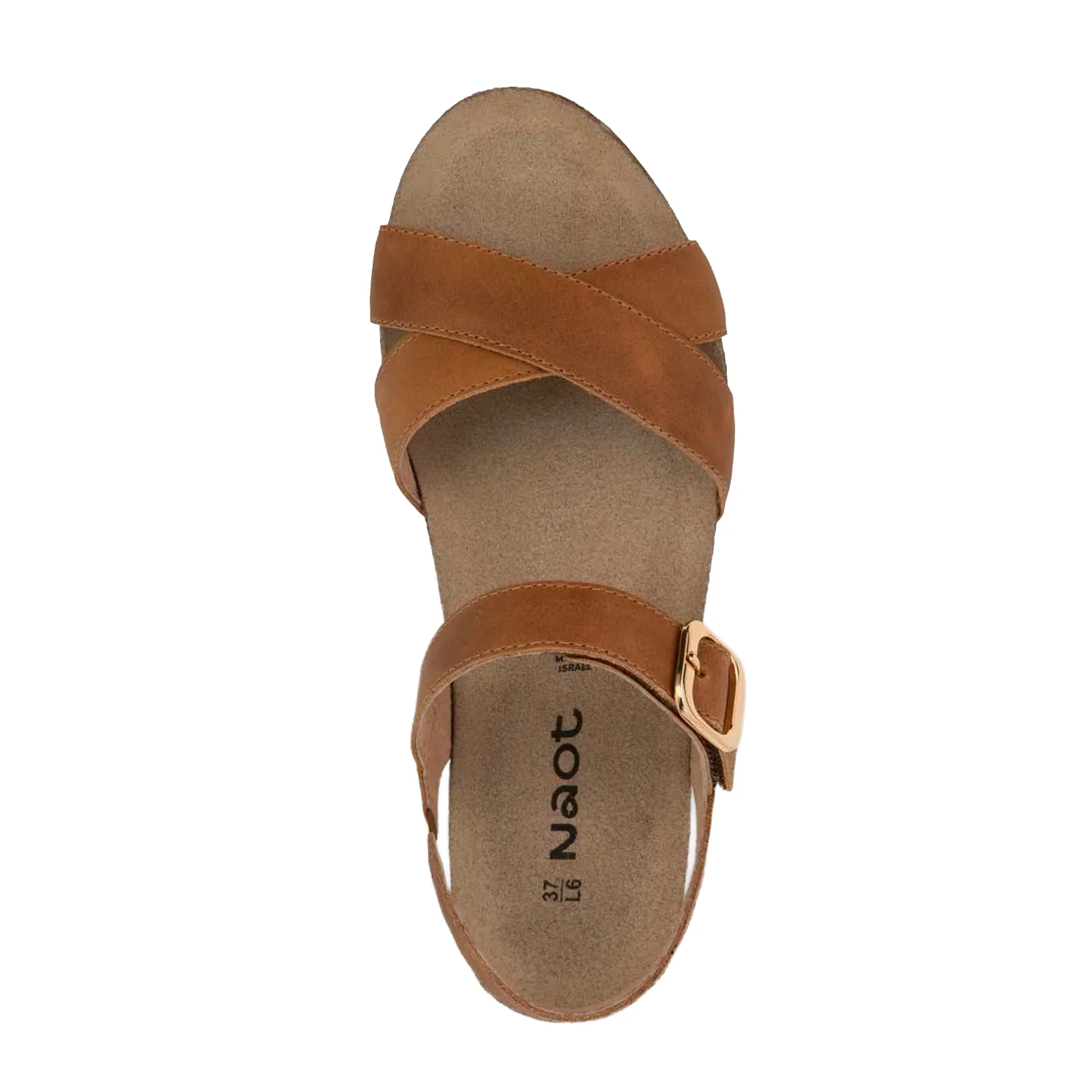 Naot Throne Wedge Sandal (Women) - Latte Brown Leather - Image 5
