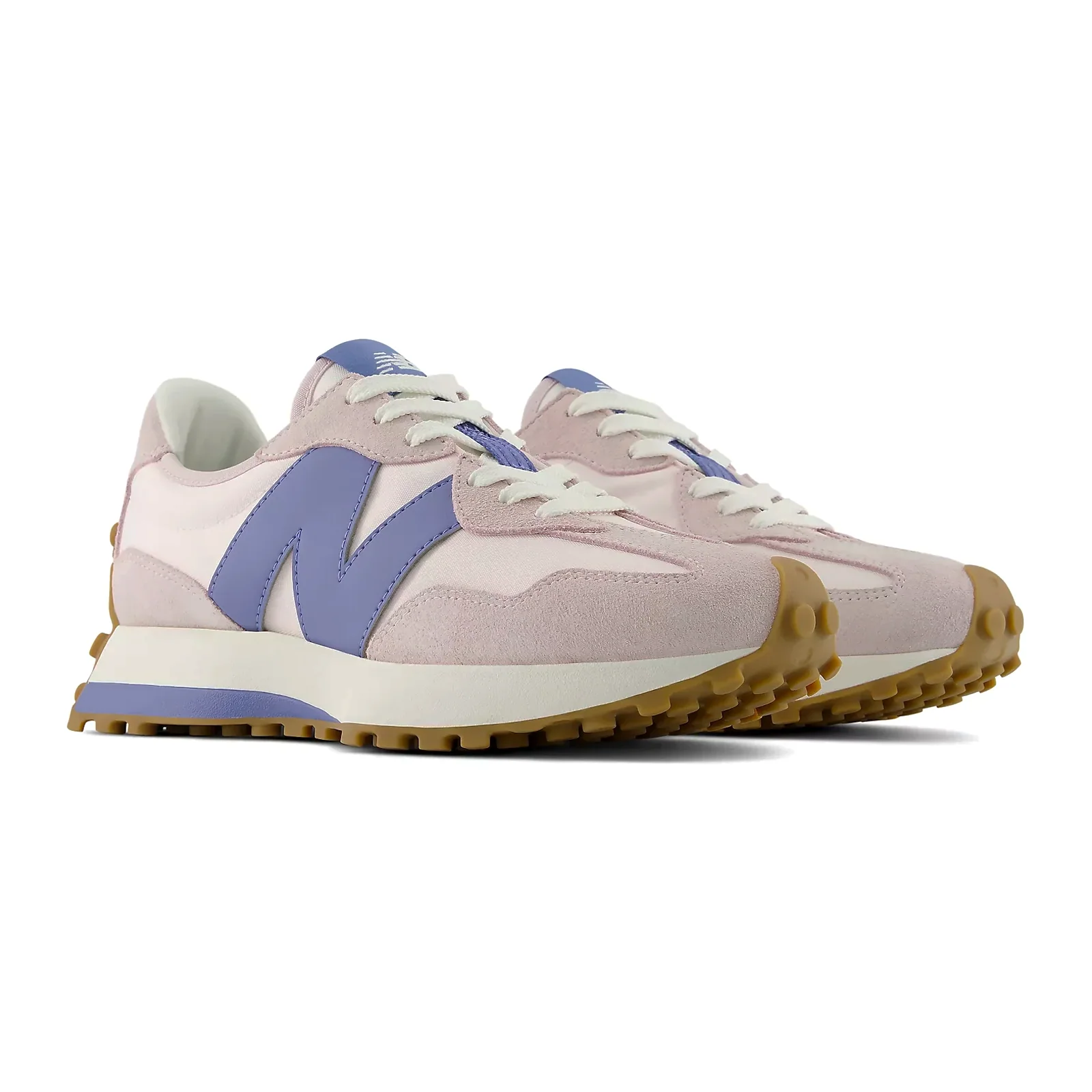 New Balance 327 Sneaker (Women) - Pink Salt/Fairweather Blue - Image 3
