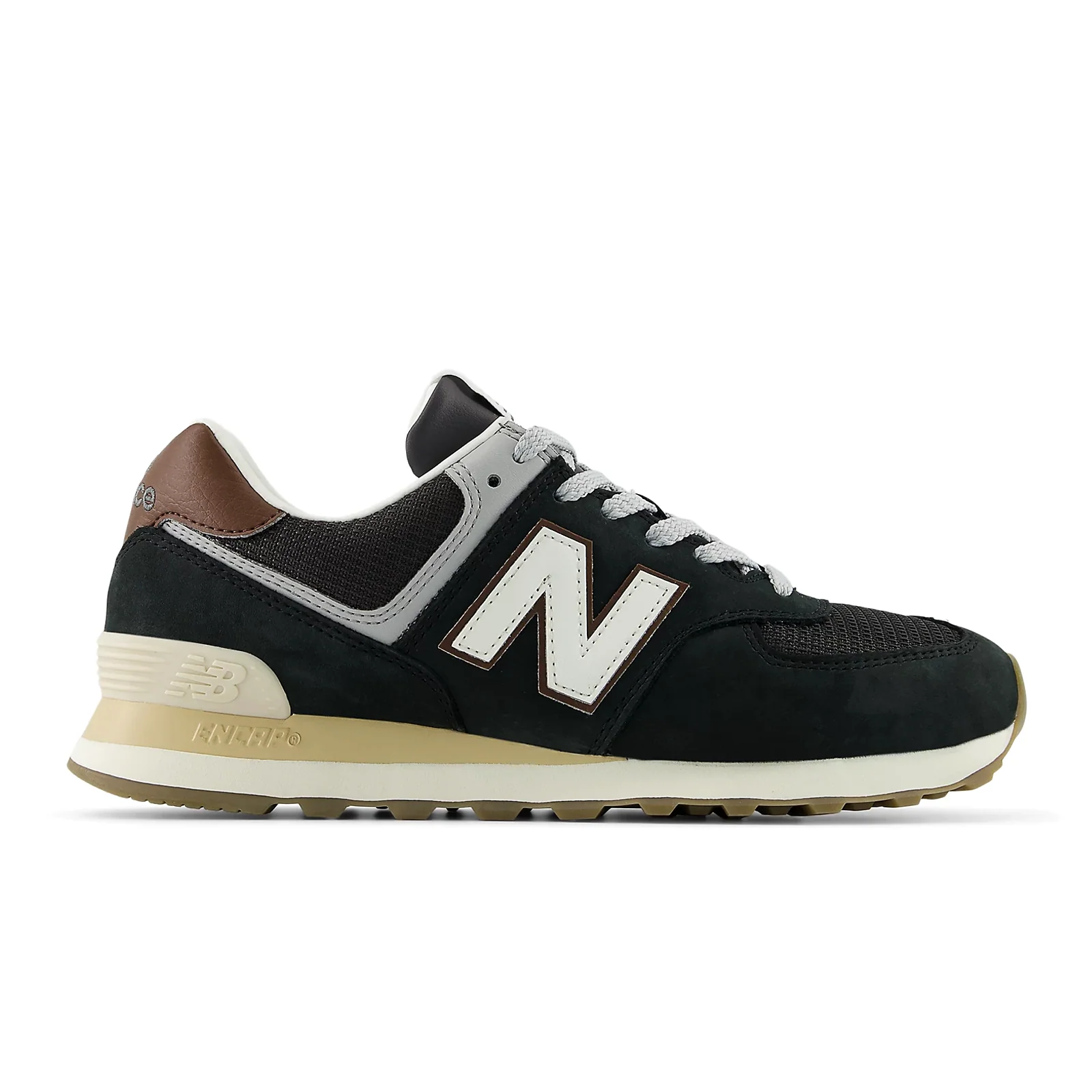 New Balance 574 Sneaker (Unisex) - Brown/Dark Silver Metallic