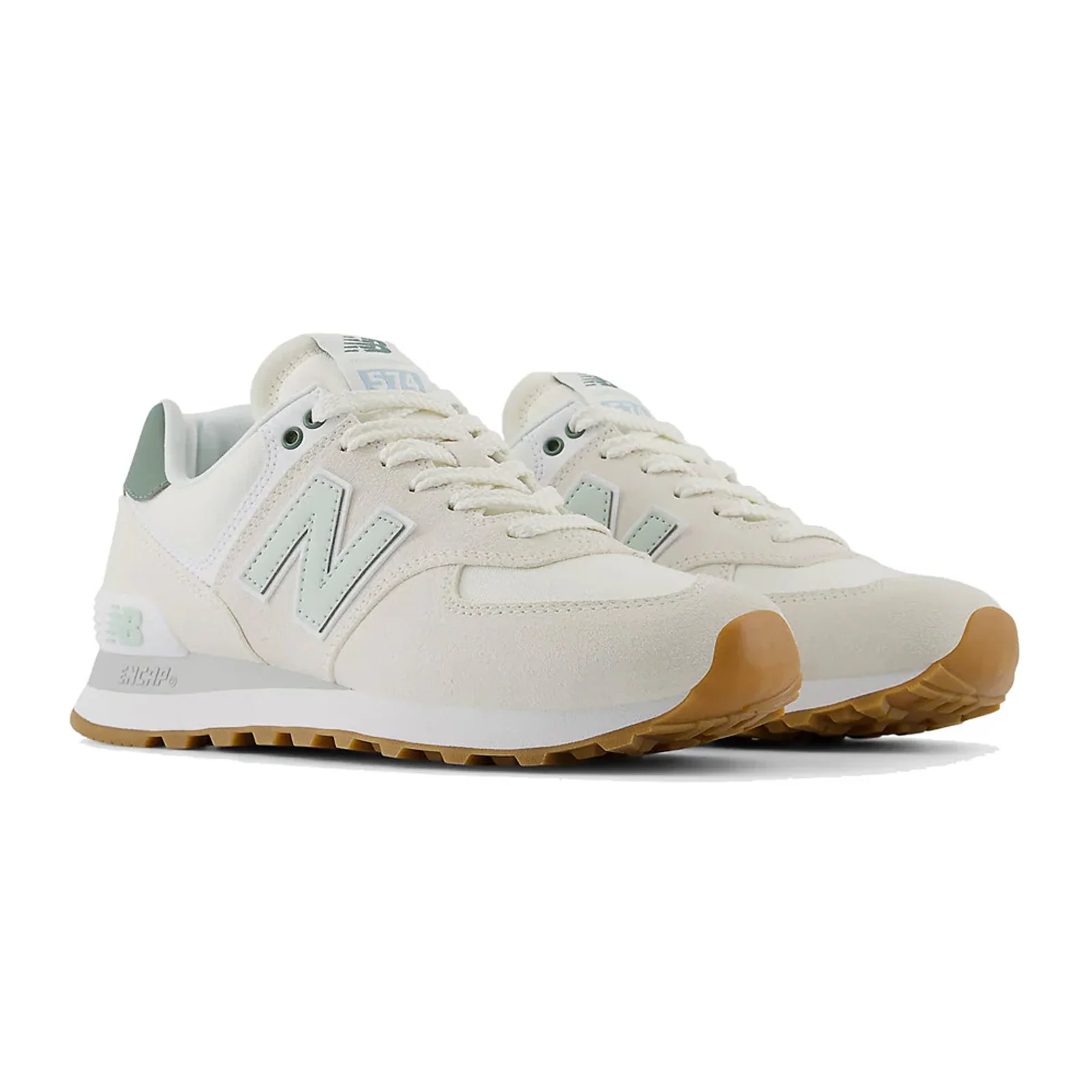 New Balance 574 Sneaker (Women) - Sea Salt/New Spruce - Image 3
