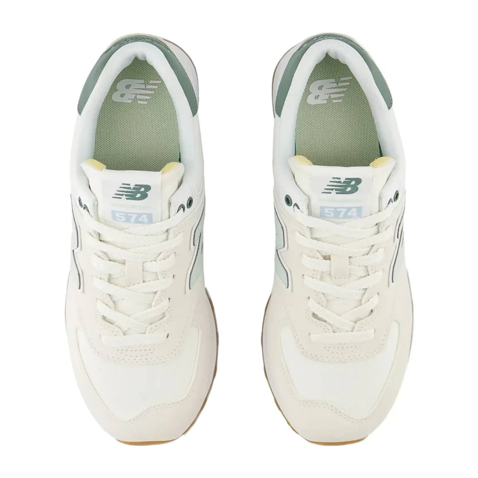 New Balance 574 Sneaker (Women) - Sea Salt/New Spruce - Image 4