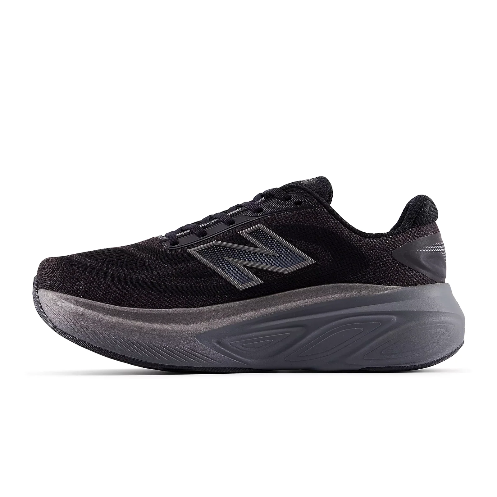 New Balance Fresh Foam X More v6 Running Shoe (Men) - Black/Castlerock/Black Metallic - Image 2