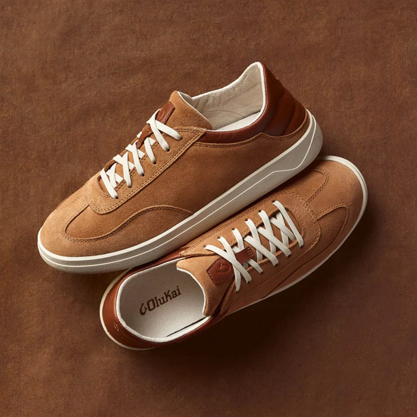 OluKai Punini Suede Lace Up (Men) - Tan/Toffee - Image 7