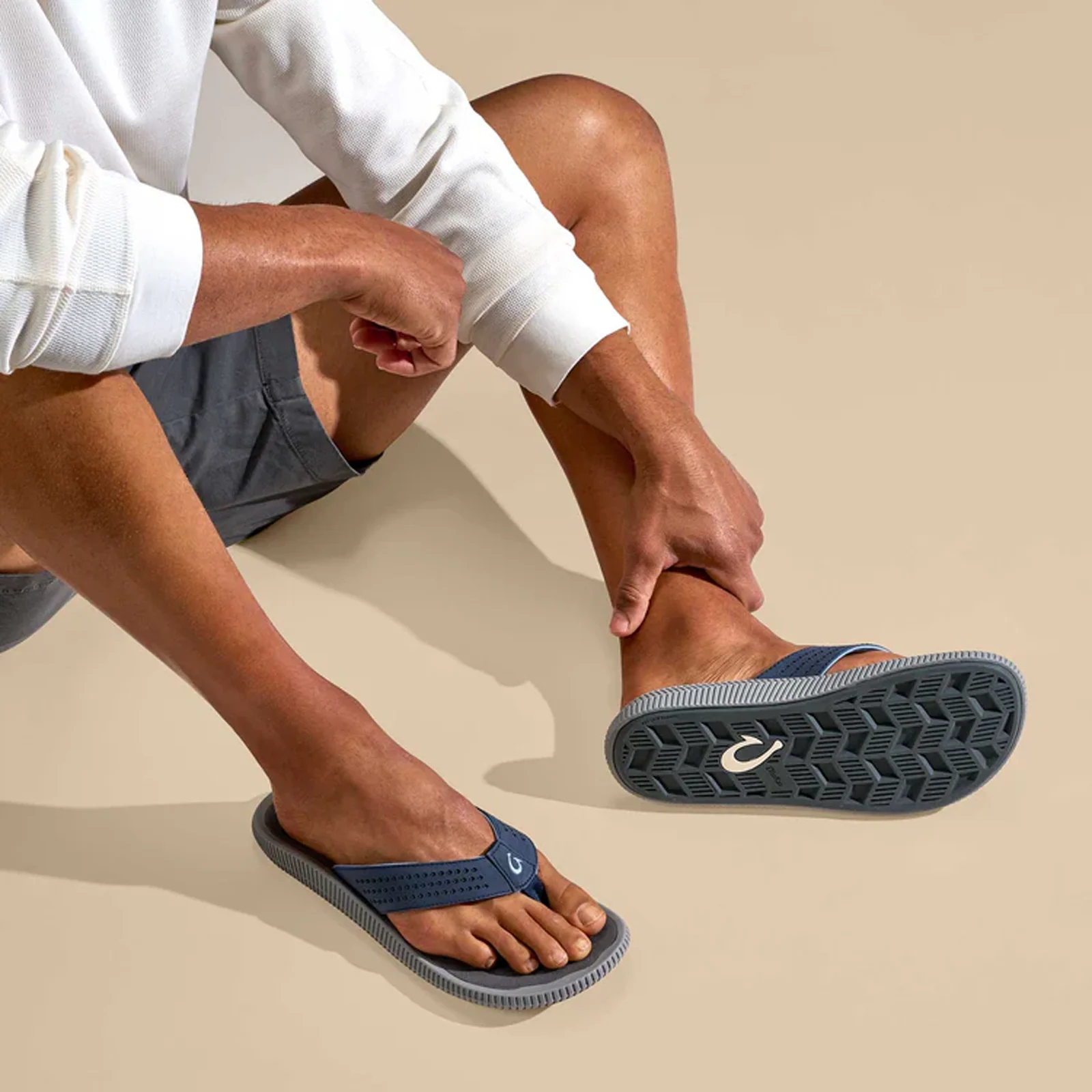 OluKai Ulele Sandal (Men) - Blue Depth/Charcoal - Image 10