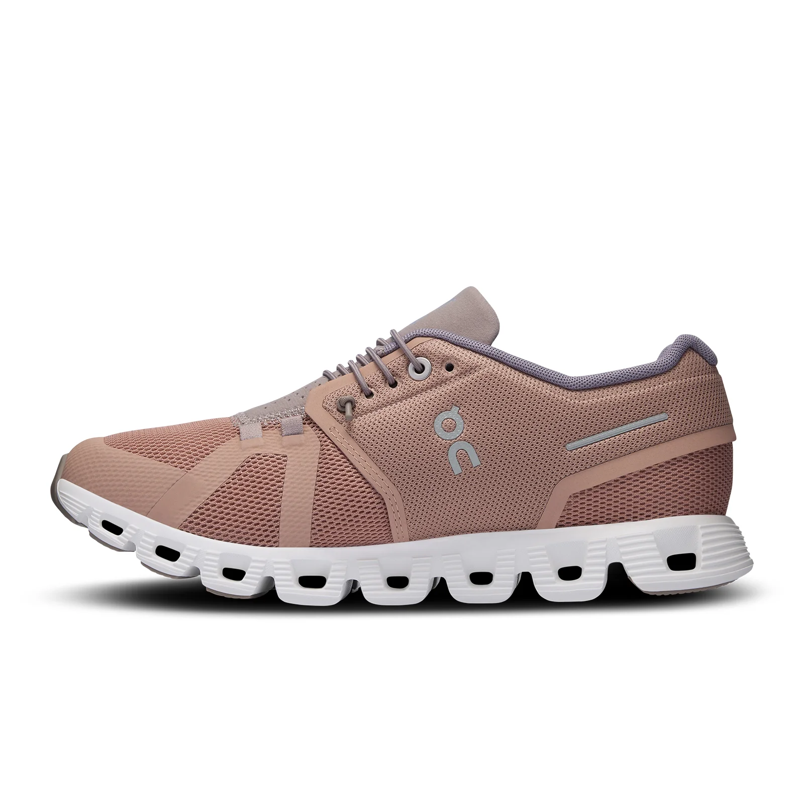 On Running Cloud 5 Running Shoe (Women) - Rosebrown/Fog - Image 2