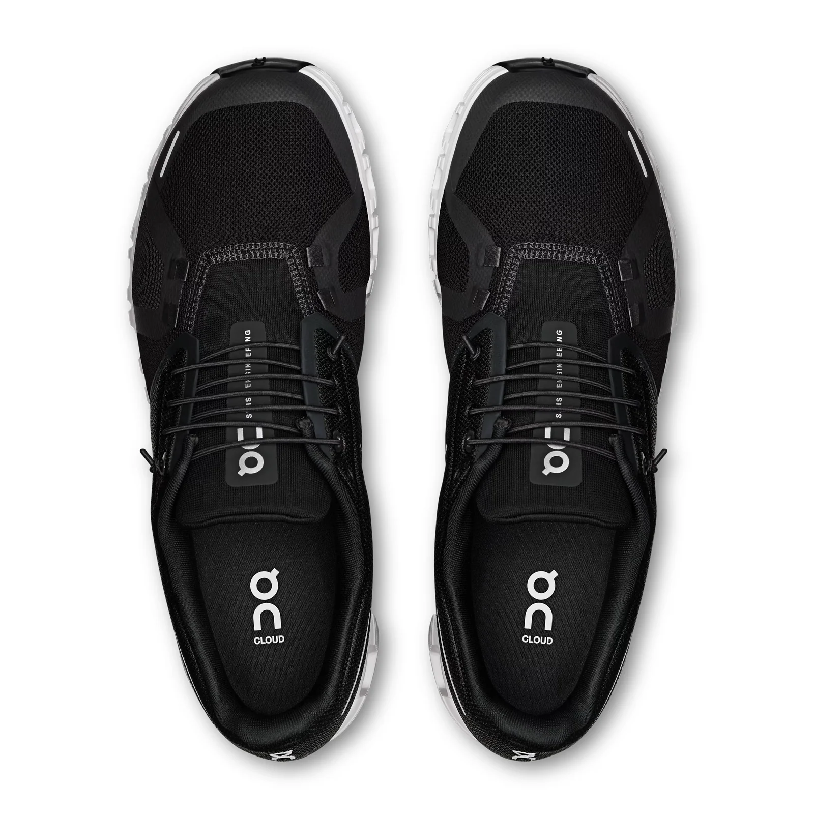On Running Cloud 6 Wide Running Shoe (Men) - Black/White - Image 5