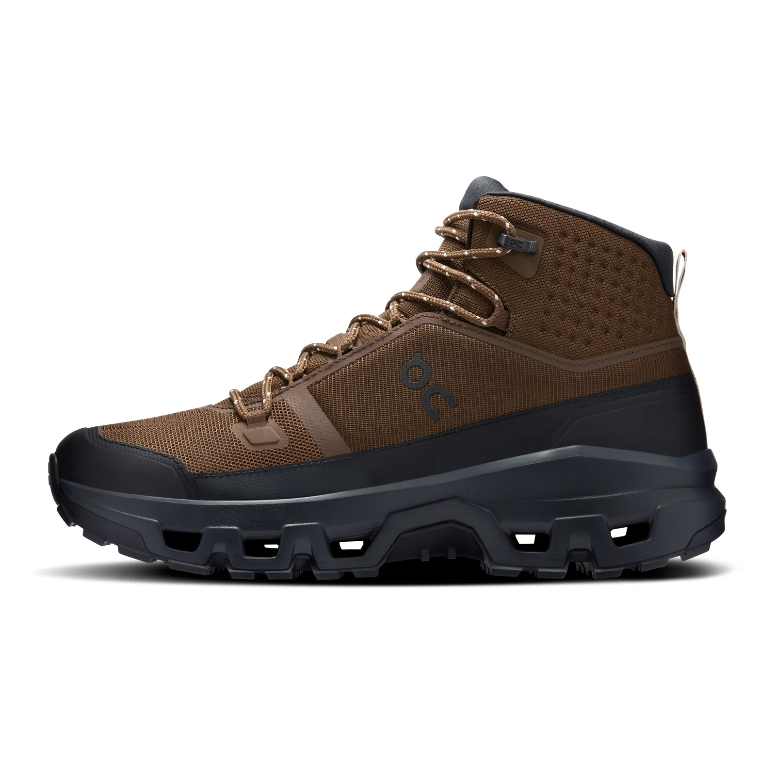 On Running Cloudrock Mid Waterproof Hiking Shoe (Men) - Earth/Black - Image 2