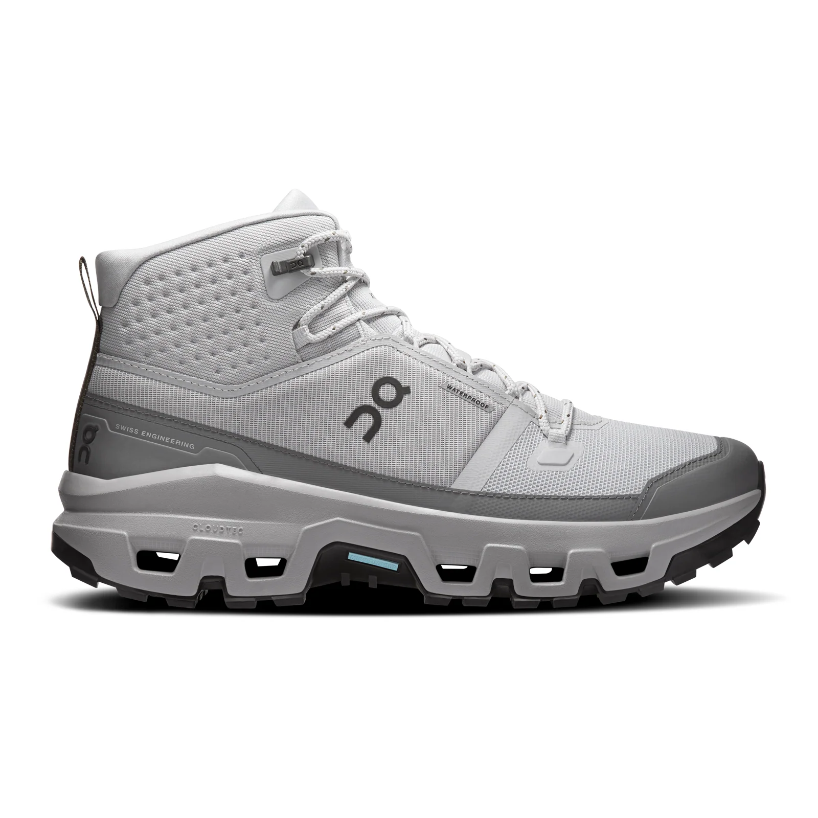 On Running Cloudrock Mid Waterproof Hiking Shoe (Men) - Glacier/Alloy