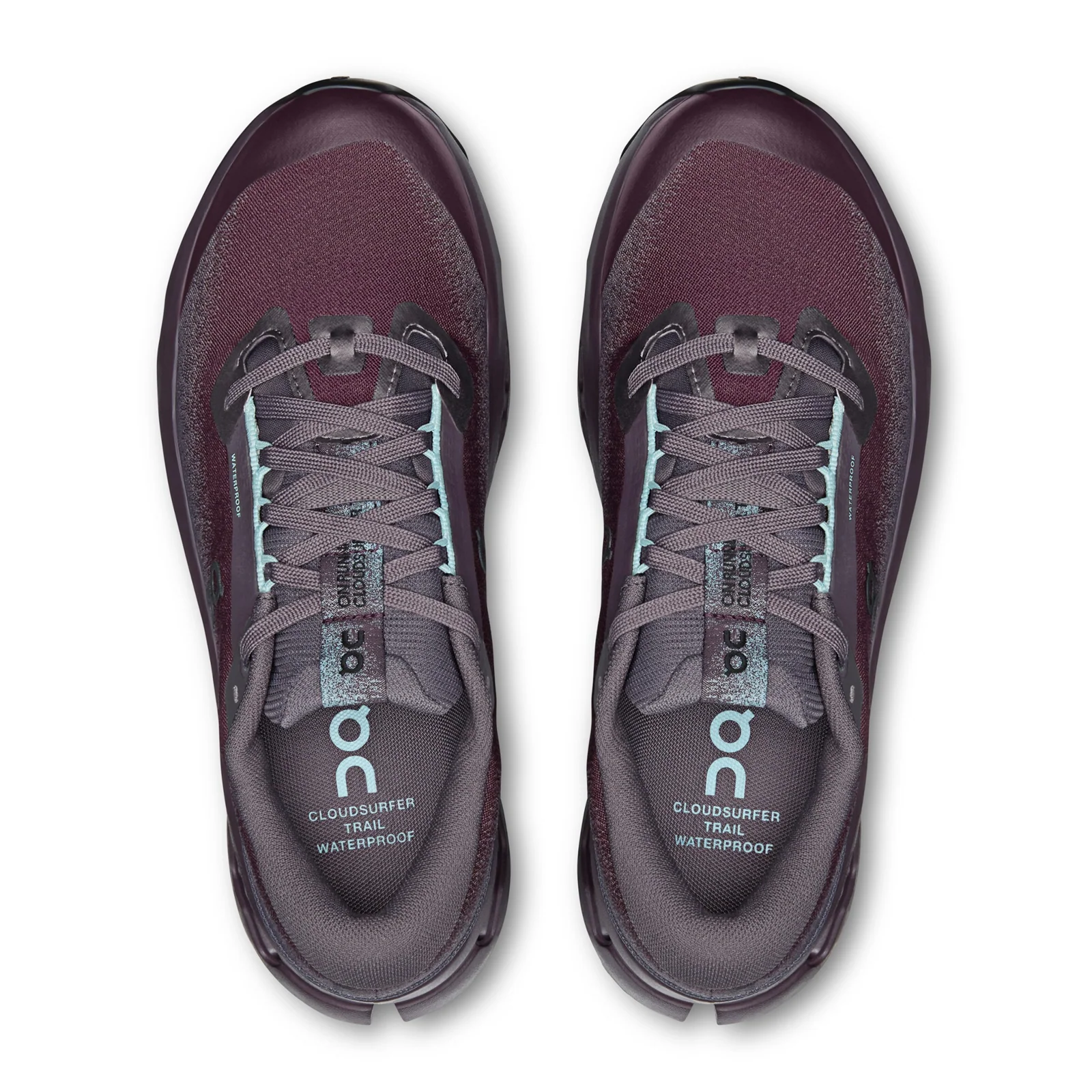 On Running Cloudsurfer Trail 2 Waterproof Running Shoe (Women) - Urchin/Pebble - Image 5