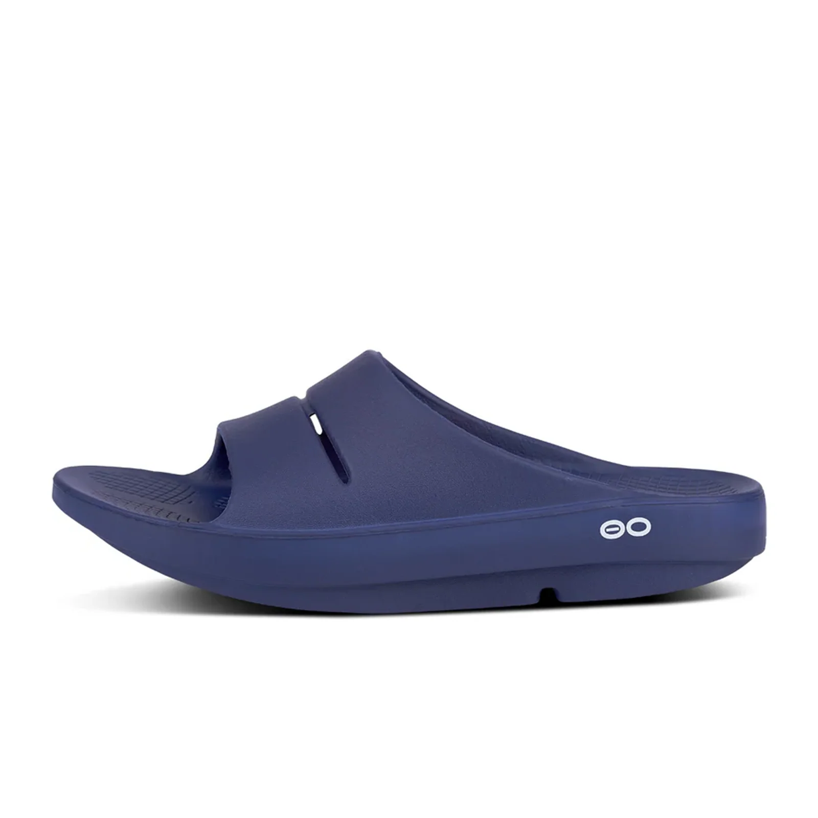 Oofos OOahh Slide Sandal (Unisex) - Navy - Image 2