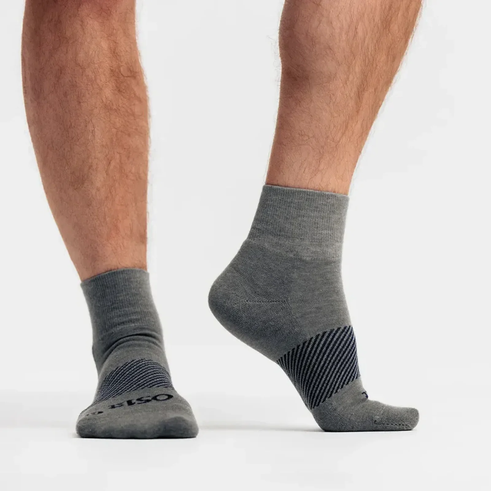 OS1st Wicked Comfort Merino Quarter Sock (Unisex) - Grey - Image 3