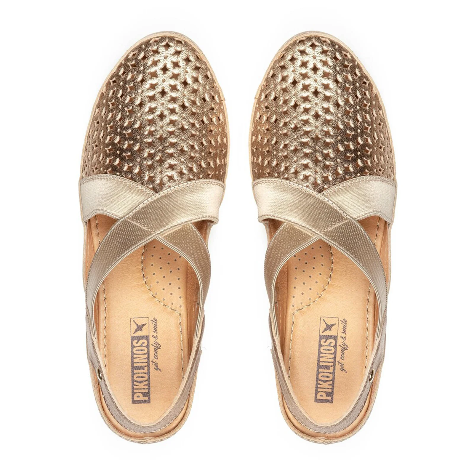 Pikolinos Benidorm W4A-1546 Wedge Sandal (Women) - Champagne - Image 5