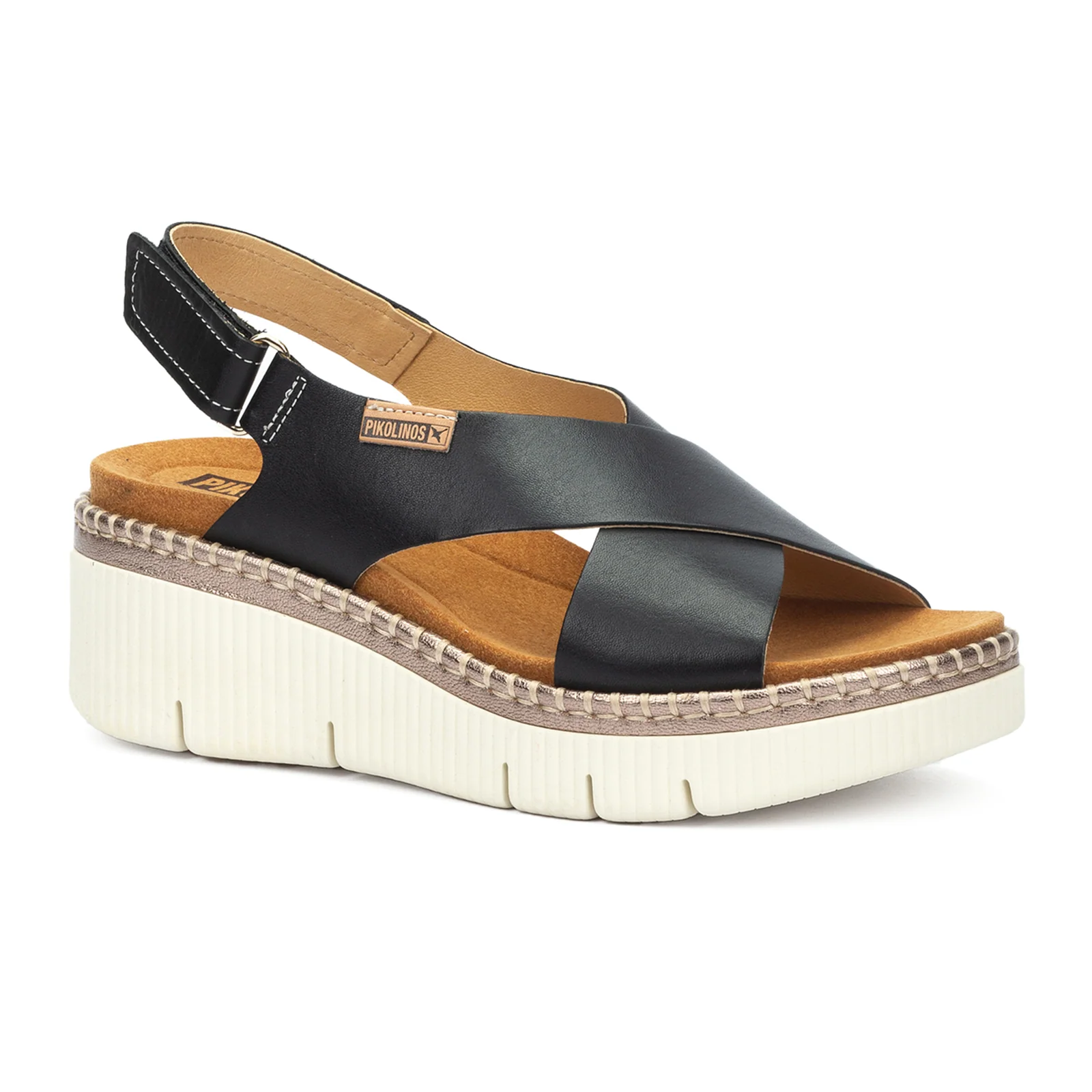 Pikolinos Gomera W0K-0606C1 Wedge Sandal (Women) - Black - Image 2
