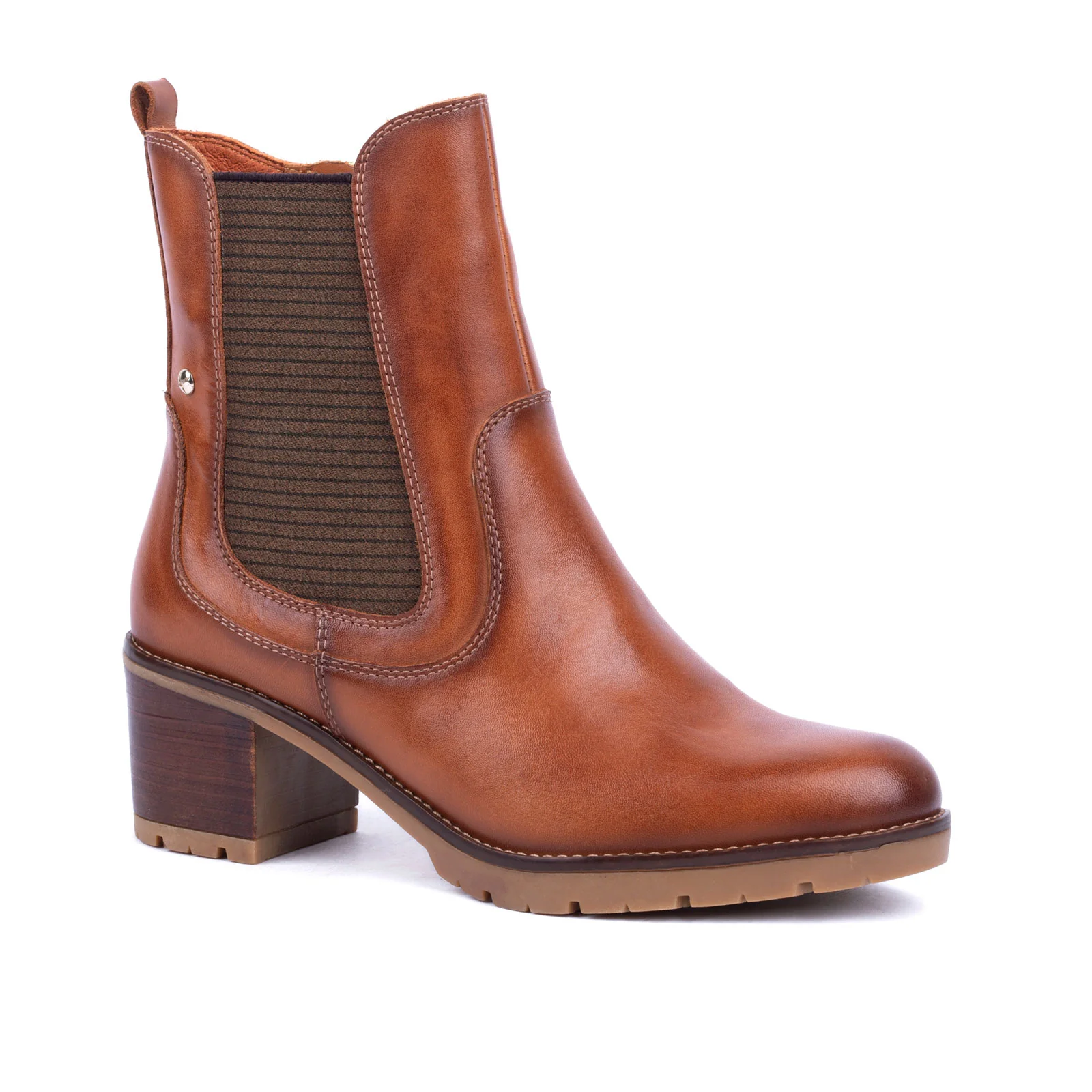 Pikolinos Llanes W7H-8948 Chelsea Boot (Women) - Brandy Leather/Textile