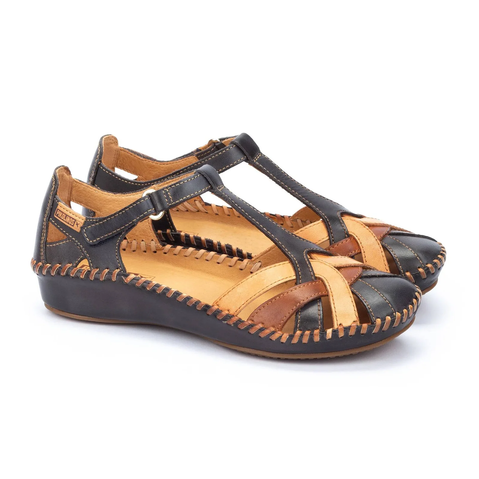 Pikolinos P. Vallarta 655-0732C5 Backstrap Sandal (Women) - Navy Blue Leather - Image 3