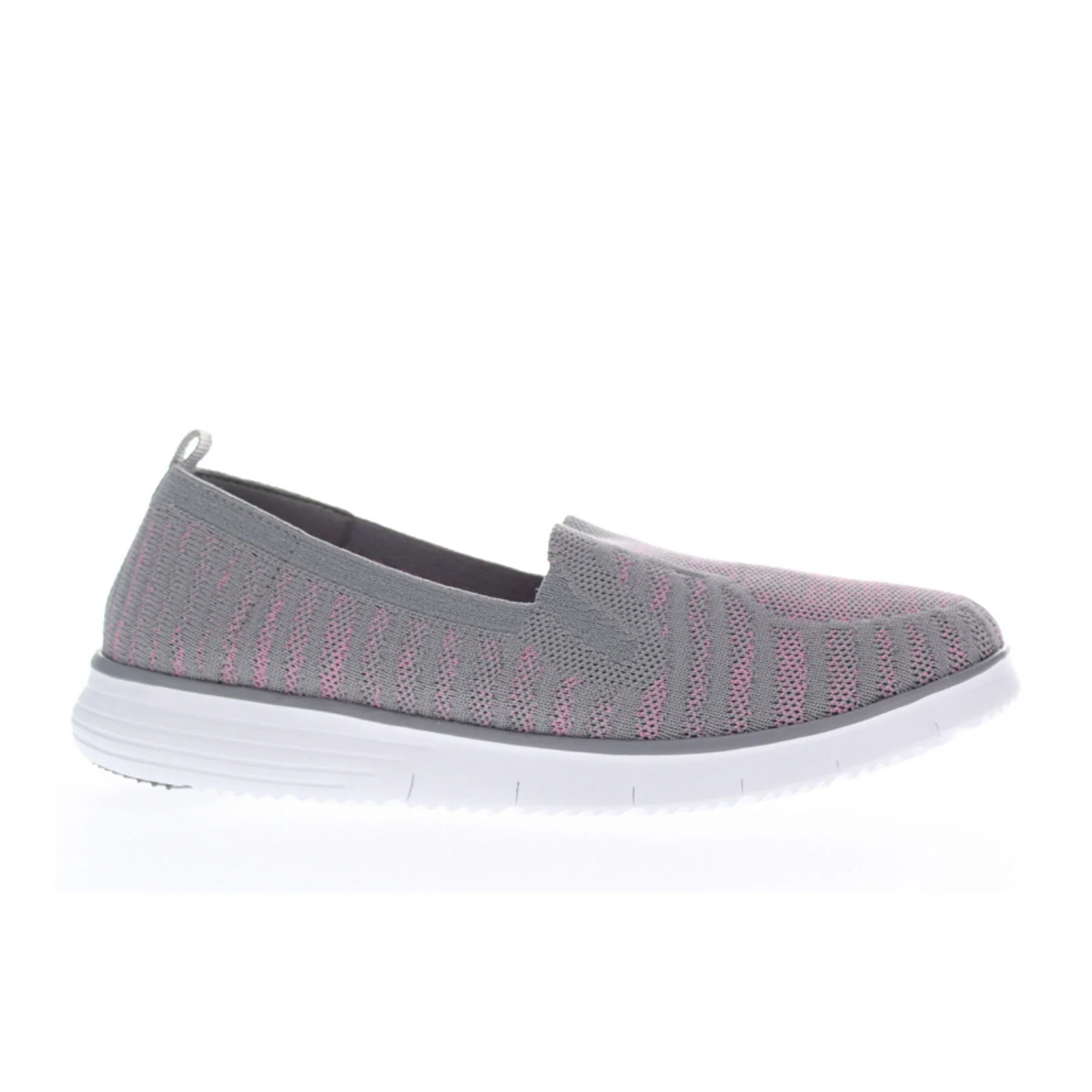 Propet TravelFit Slip On (Women) - Grey/Pink