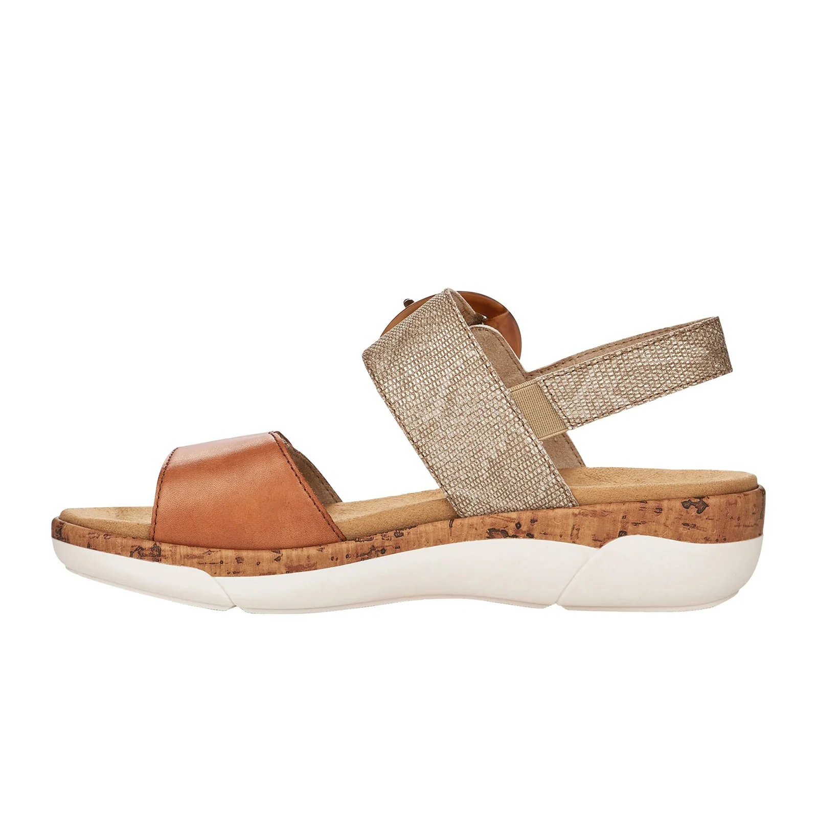 Remonte Jocelyn 53 Backstrap Sandal (Women) - Noccia/Lehm-Metallic - Image 2