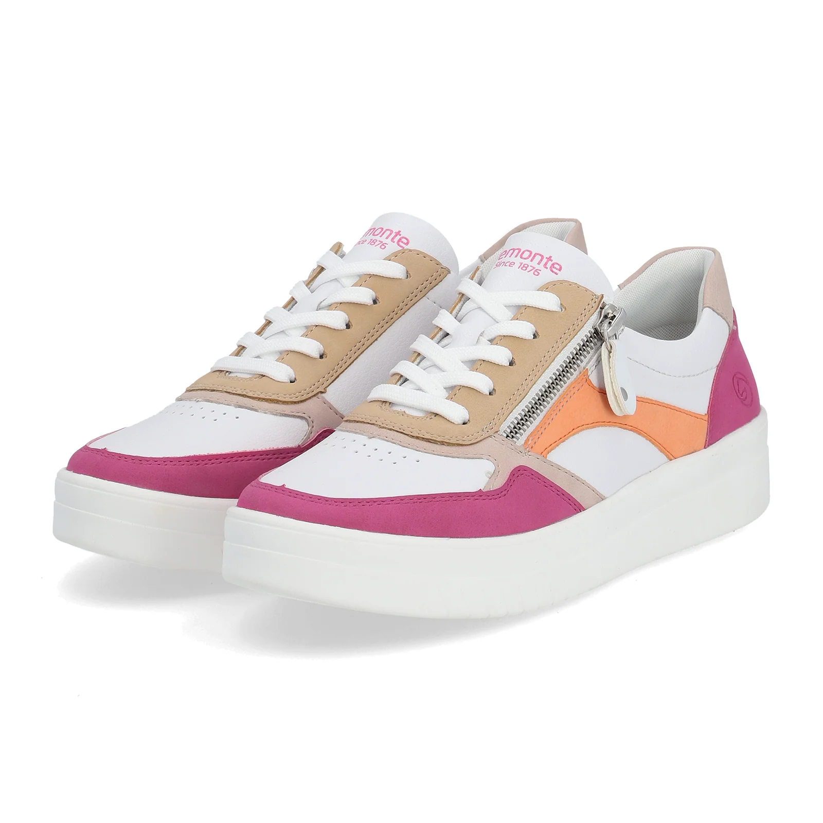 Remonte Kendra 01 Sneaker (Women) - Magenta/Weiss/Rose/Tan - Image 3