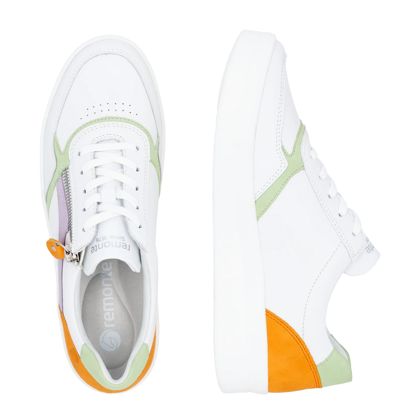 Remonte Kendra 01 Sneaker (Women) - Weiss/Light Mint/Mauve/Mango - Image 6