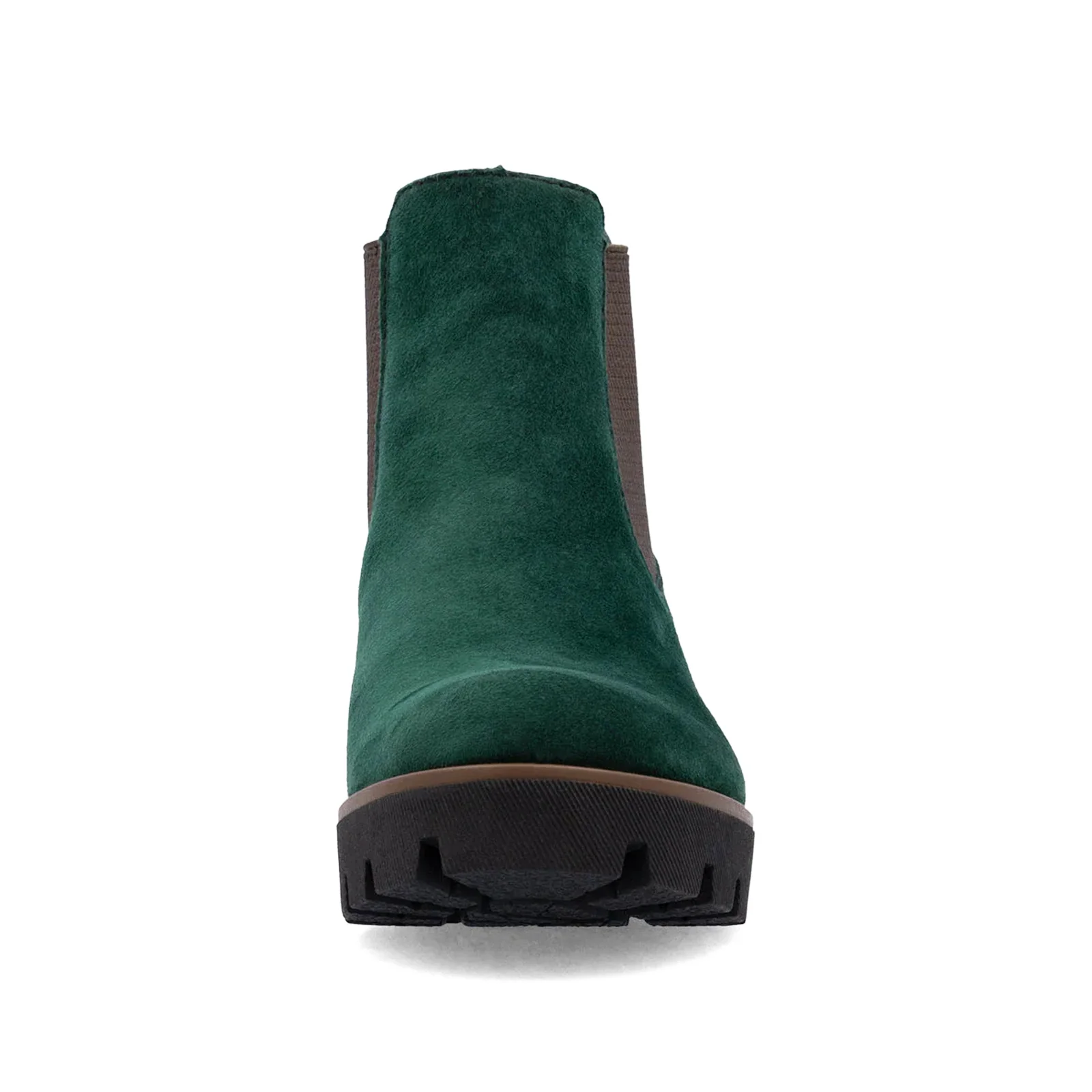 Rieker Amalia 65 Chelsea Boot (Women) - Bottlegreen/Brown Sheepsuede - Image 4