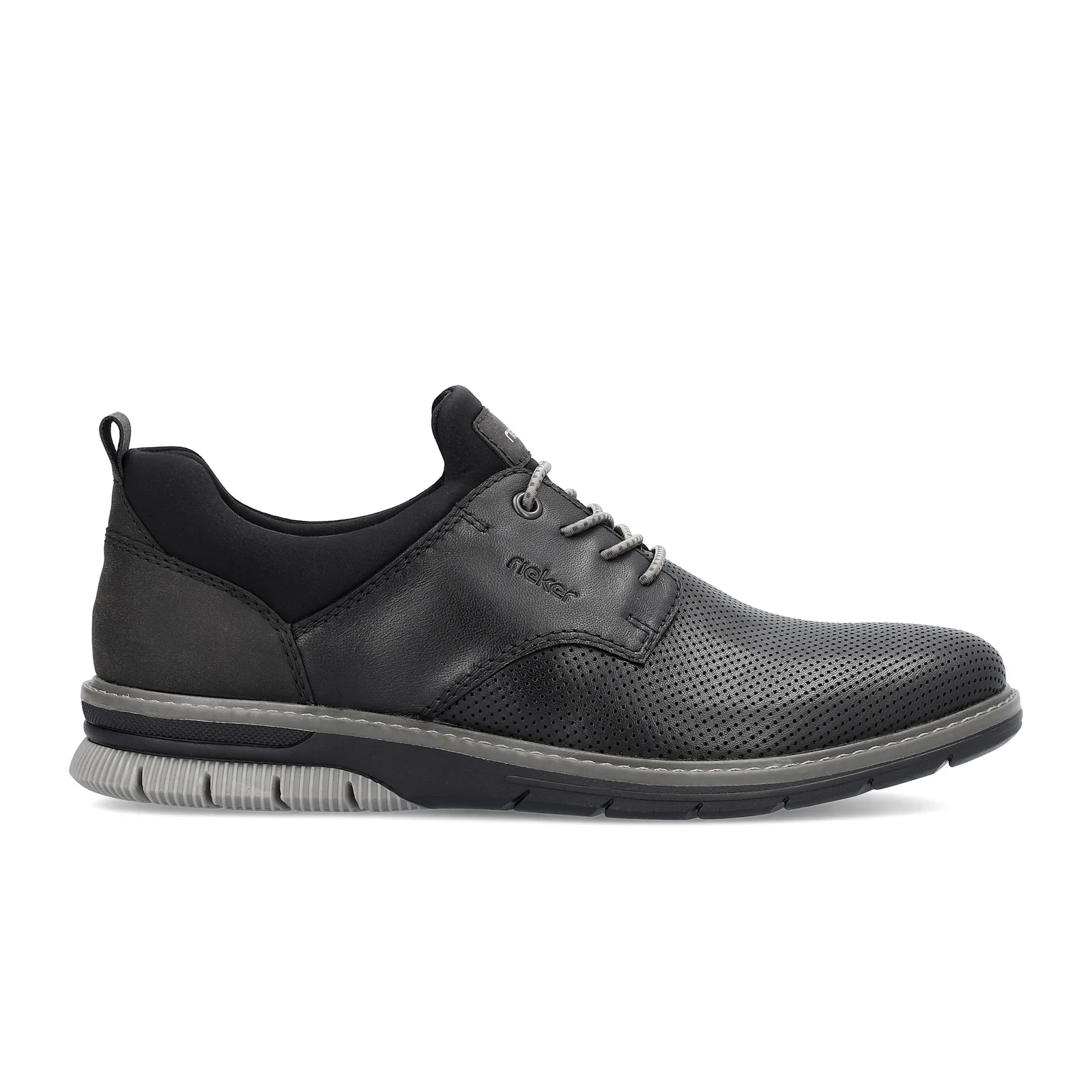 Rieker Dustin 50 Lace Up (Men) - Black/Black/Black