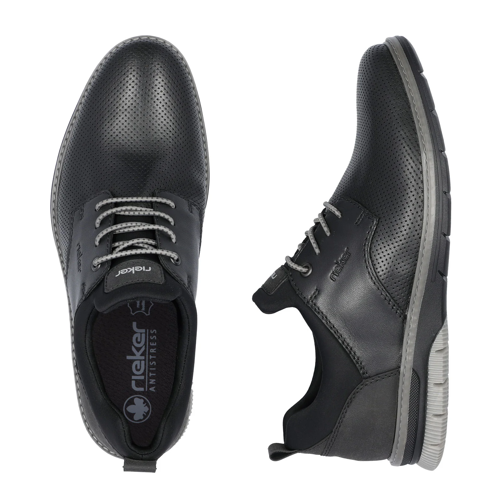 Rieker Dustin 50 Lace Up (Men) - Black/Black/Black - Image 6