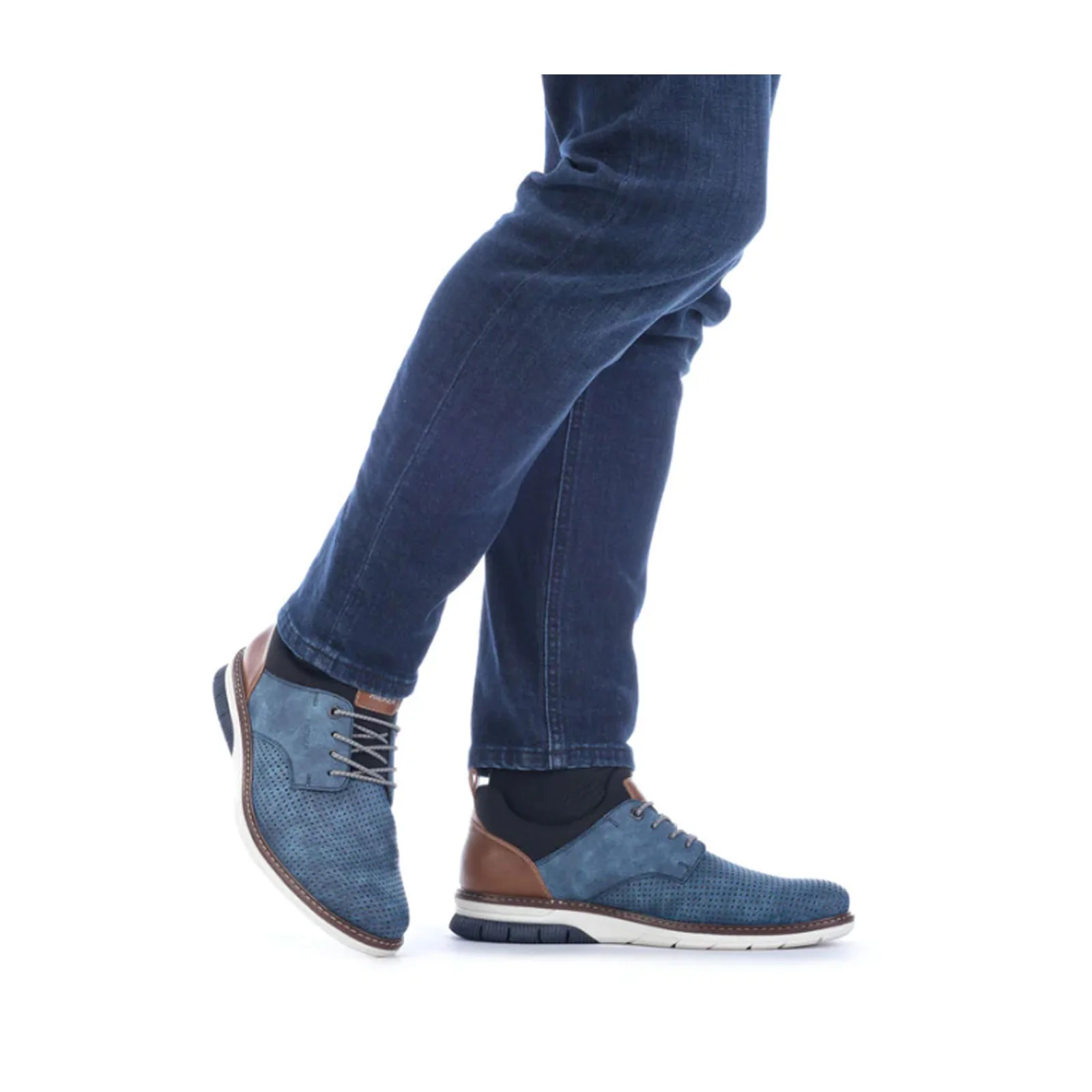 Rieker Dustin 50 Lace Up (Men) - Blue/Brown - Image 6